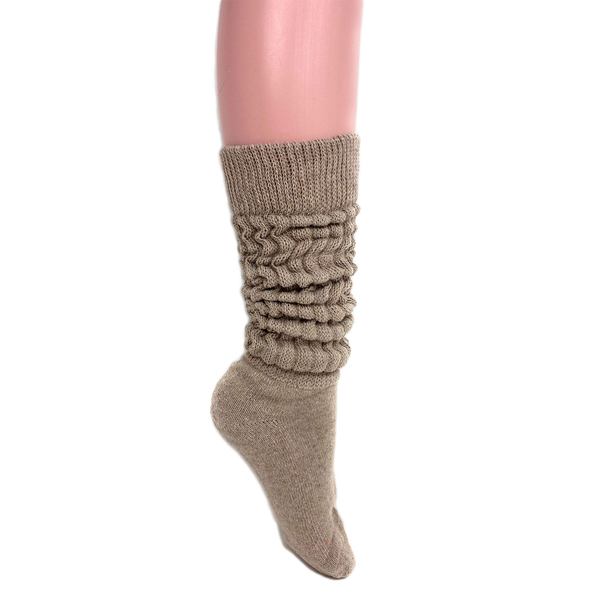 21 Pairs Extra Heavy Long Cotton Slouch Scrunch Socks - American Made Multi-Color Pack for Women & Men | Cozy Winter Wear, Lounge Socks, Casual Outfits & Home Comfort