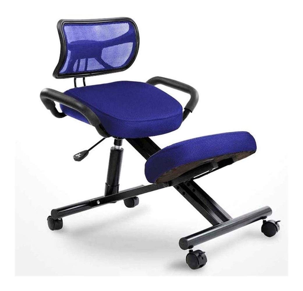 Ergonomic Kneeling Chair with Back Support - Adjustable Posture Correction Office Stool for Home & Work, Perfect for Computer Work, Studying, Writing & Long Sitting Sessions - Improves Spinal Health & Comfort