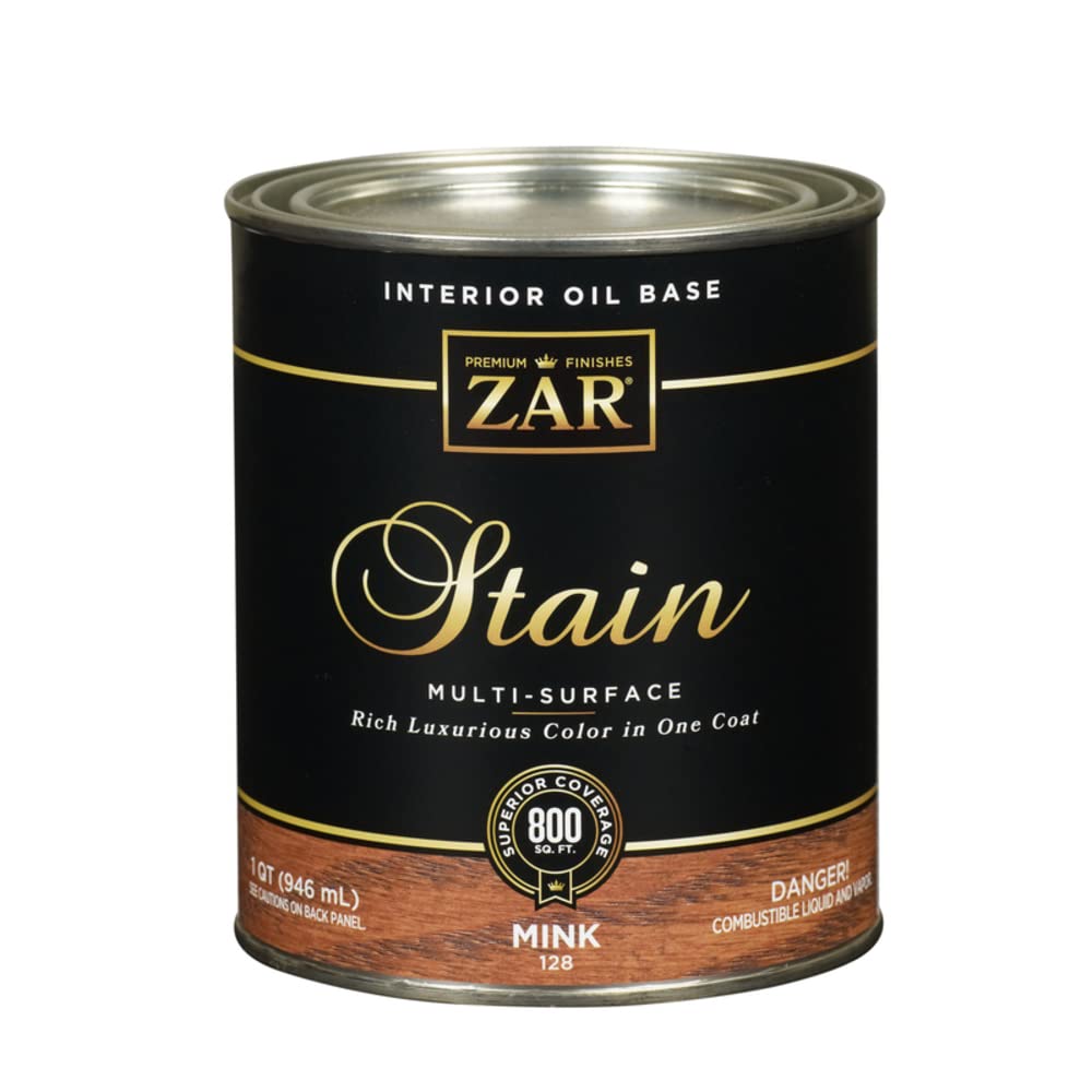 Zar 12812 1 Quart Early American Oil-Based Wood Stain - Perfect for Furniture, Cabinets, and DIY Woodworking Projects