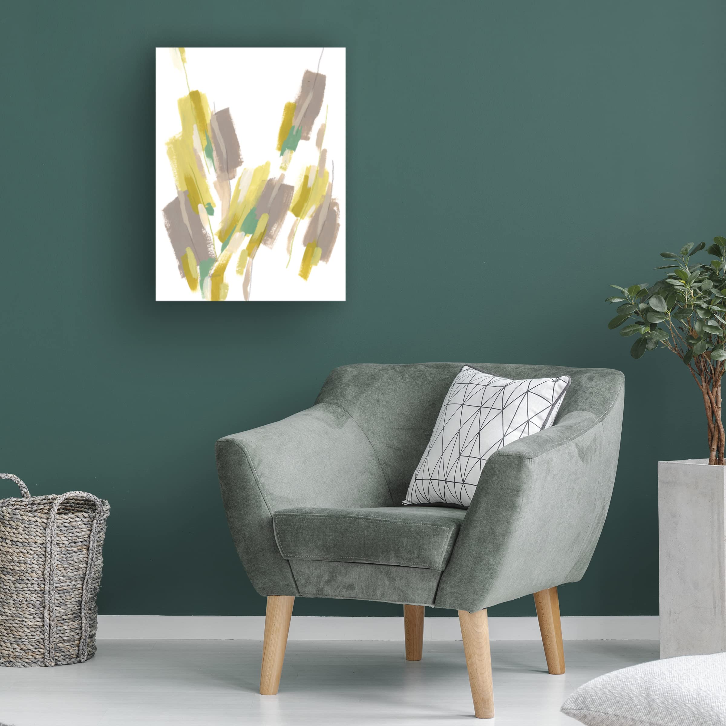 Trademark Fine Art 'Fractal Cascade II' Abstract Canvas Wall Art Print by June Erica Vess - Modern Home & Office Decor for Living Room, Bedroom or Workspace