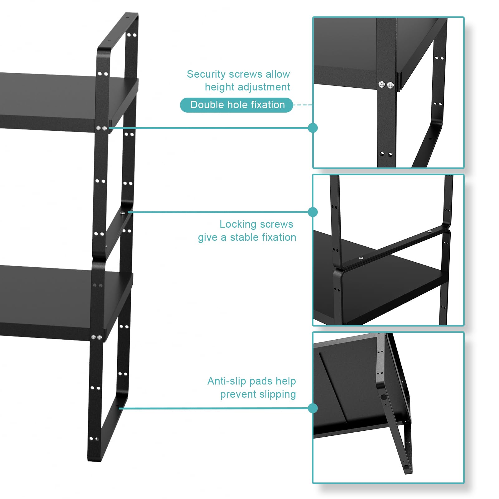 Expandable Cabinet Organizer Shelf - Stackable Kitchen Storage Rack for Spices, Pantry & Countertop (8.07