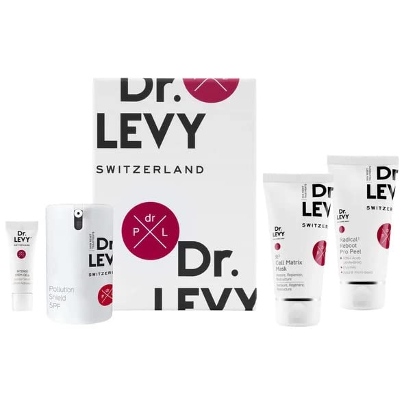 Dr LEVY Pollution Fighter Starter Kit - Anti-Wrinkle & Anti-Aging Face Cream for Normal, Oily & Combination Skin | Dermatologically Tested Skincare Set with Stem Cells | Firming Treatment for Face, Hands, Neck & Décolleté | Perfect for Daily Anti-Pollution Protection & Nighttime Skin Repair