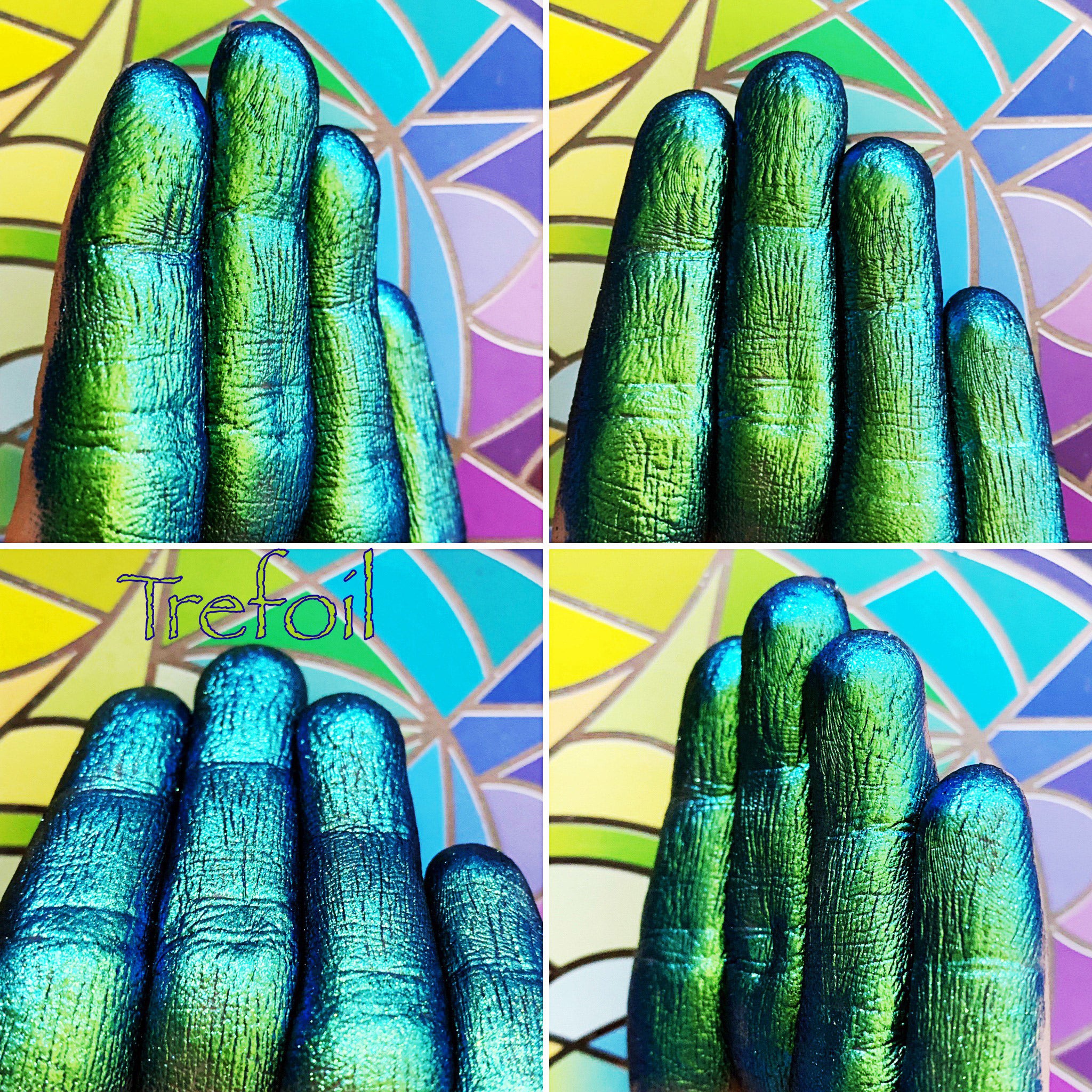 Trefoil Jewelled Multichrome Eyeshadow - Long-Lasting Shimmer Makeup for Day & Night Looks | Vegan & Cruelty-Free