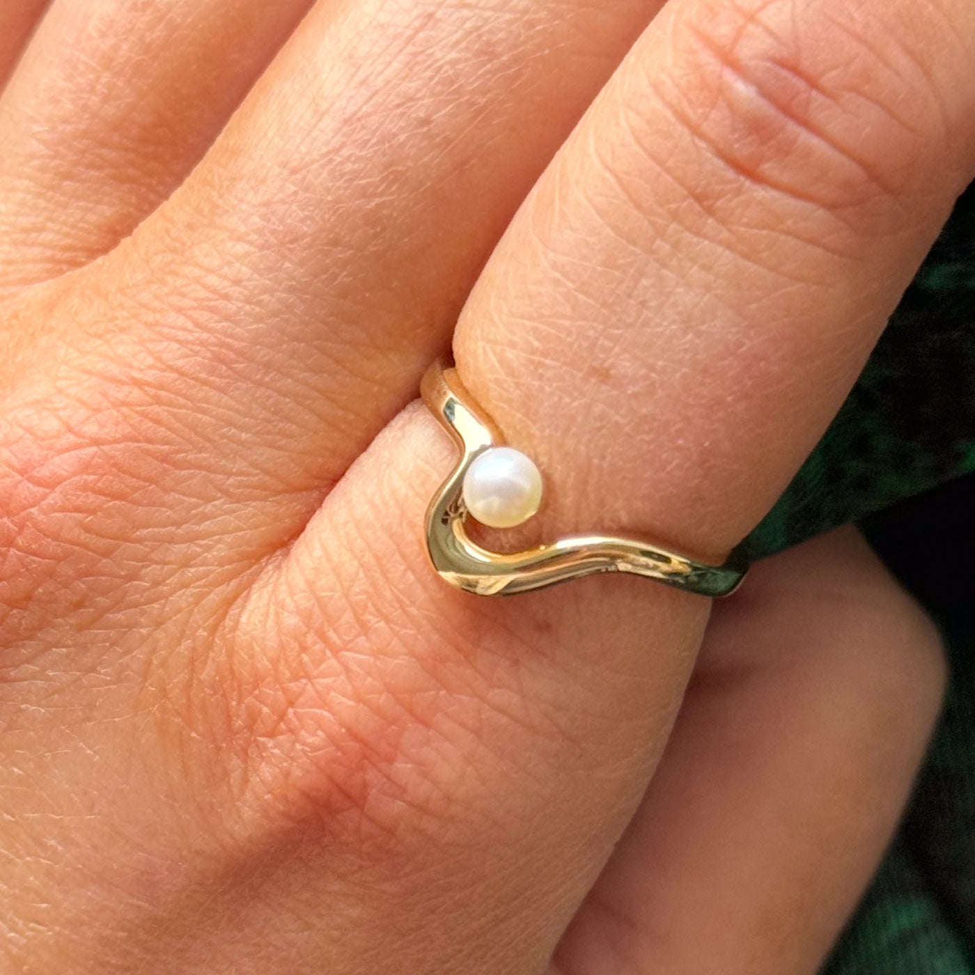 100 Ways' Freshwater Pearl Freeform Ring - Size 6.5 | Elegant Boho Jewelry for Women | Perfect for Weddings, Parties & Everyday Wear