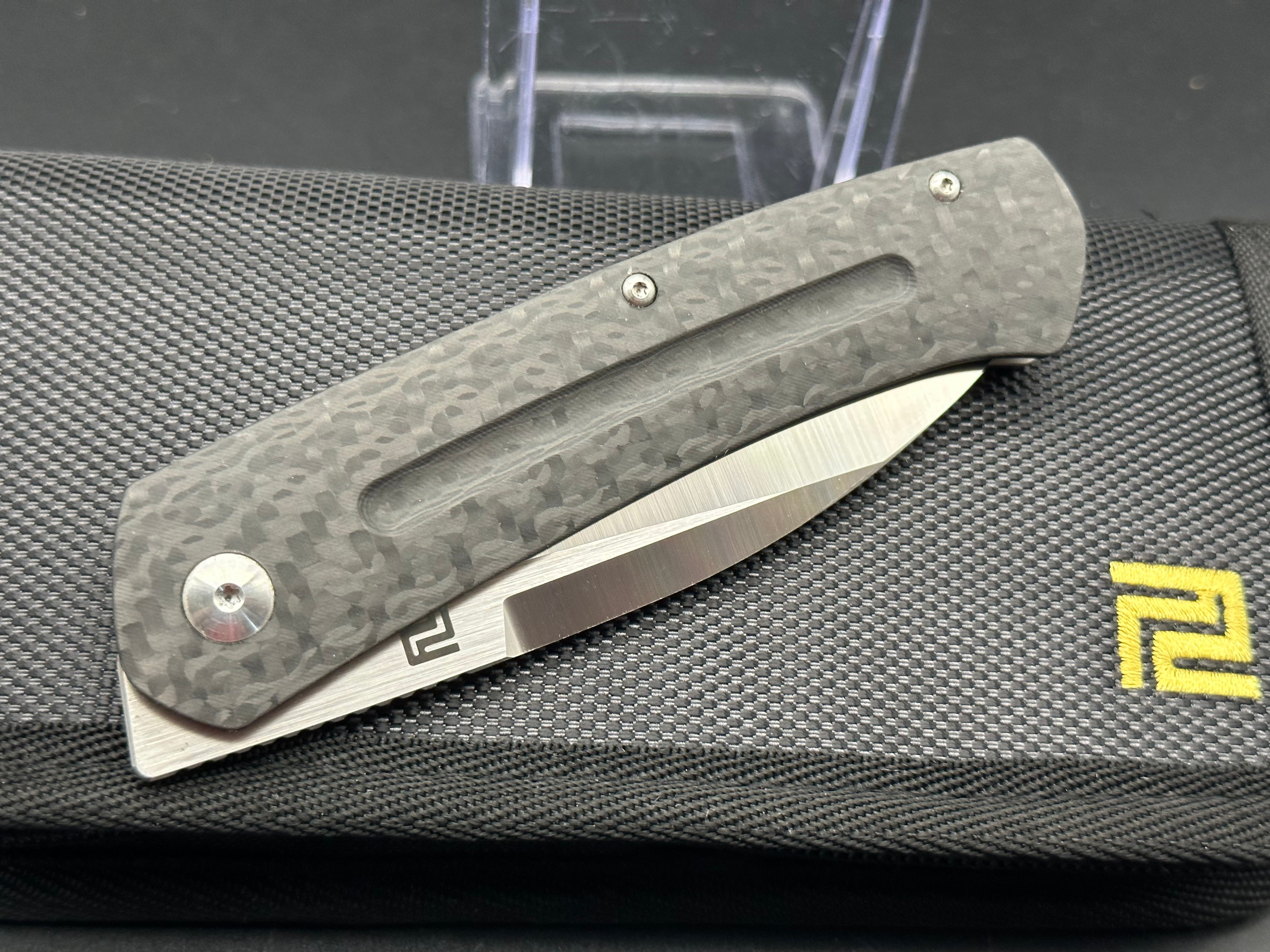 Artisan Cutlery Centauri 1839G MCF S35VN Titanium & Carbon Fiber Folding Knife - Premium EDC Pocket Knife for Outdoor, Camping, Hiking and Everyday Carry