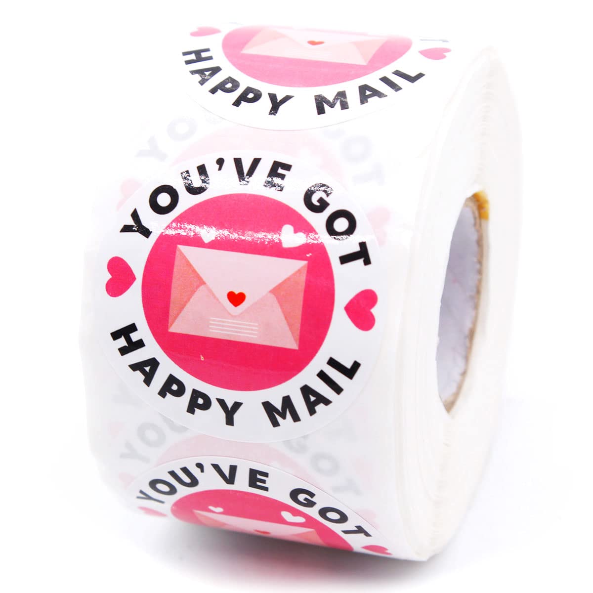 500 PCS Cute Happy Mail Stickers for Small Business - Funny Envelope Shipping Labels for Etsy Sellers & Online Shops - Perfect for Packaging, Thank You Notes & Customer Appreciation Gifts