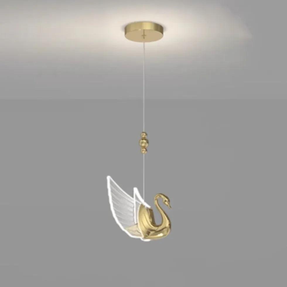 Modern Swan-Shaped Pendant Light for Bedroom - Minimalist Ceiling Lighting Fixture for Contemporary Home Decor, Living Room & Dining Area