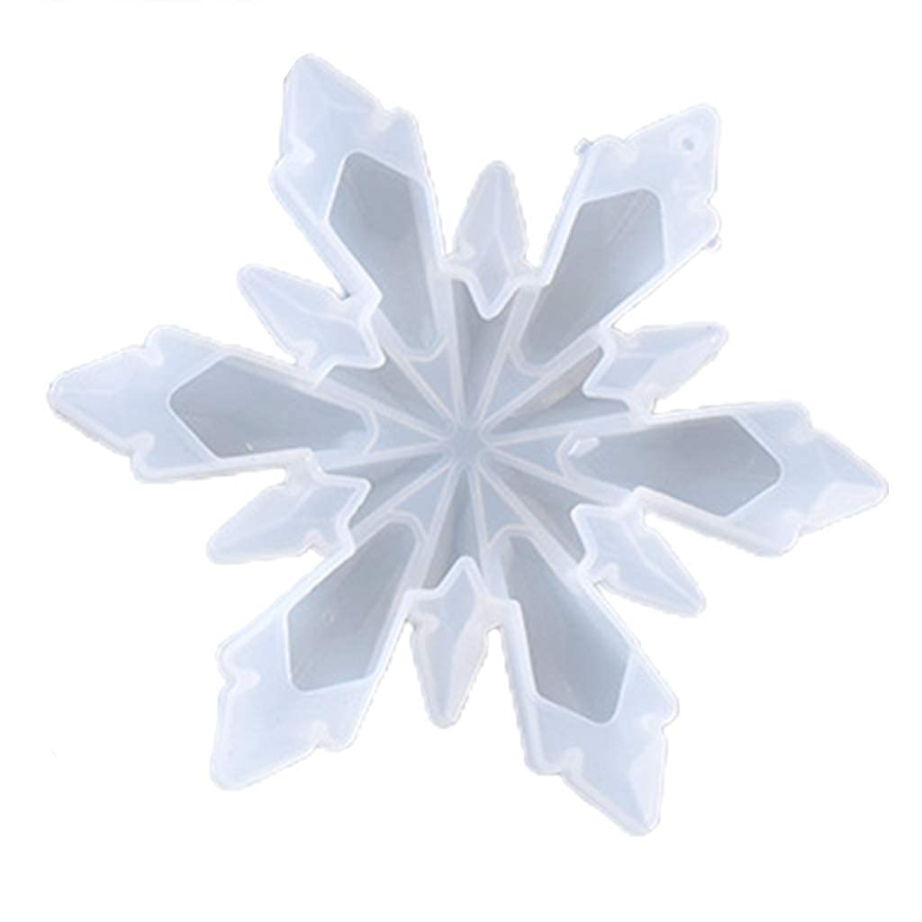 Youmine Crystal Silicone Resin Mold Set - Christmas Ornaments, Snowflake Pendant DIY Epoxy Resin Molds for Craft Making (5-Piece Set) | Perfect for Holiday Decorations, Jewelry Making & Gift Crafting