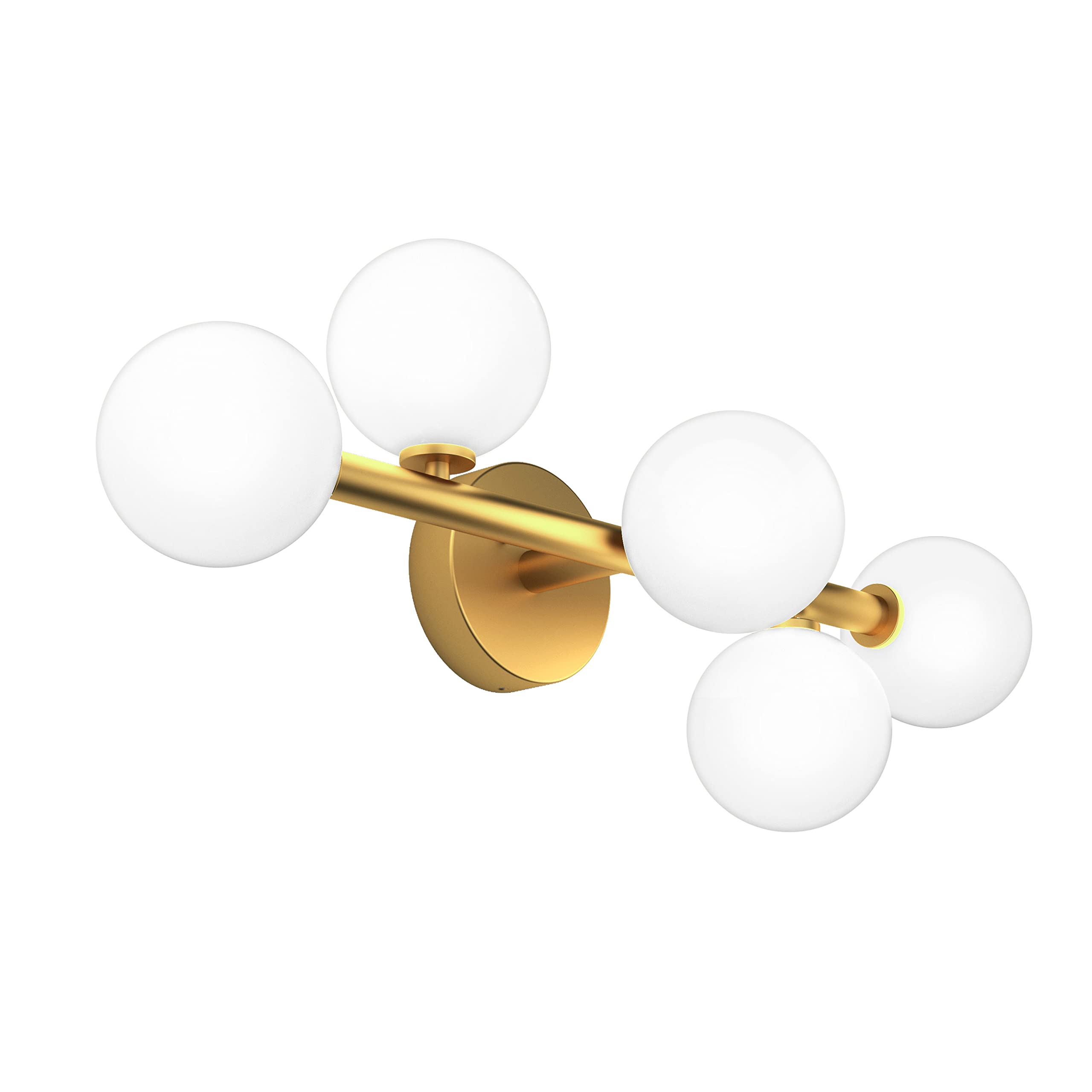 Artika Bloom 5-Light Vanity Light Fixture in Gold - Modern Bathroom Lighting for Makeup Vanity & Dressing Room - Elegant Gold Finish Mirror Lights for Bedroom & Bathroom Decor