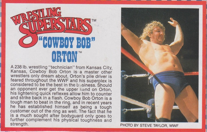 Cowboy Bob Orton Series 4 Action Figure - WWE Wrestling Collectible Toy for Fans & Display - Perfect for Home Decor, Gift Giving, and Wrestling Memorabilia Collections