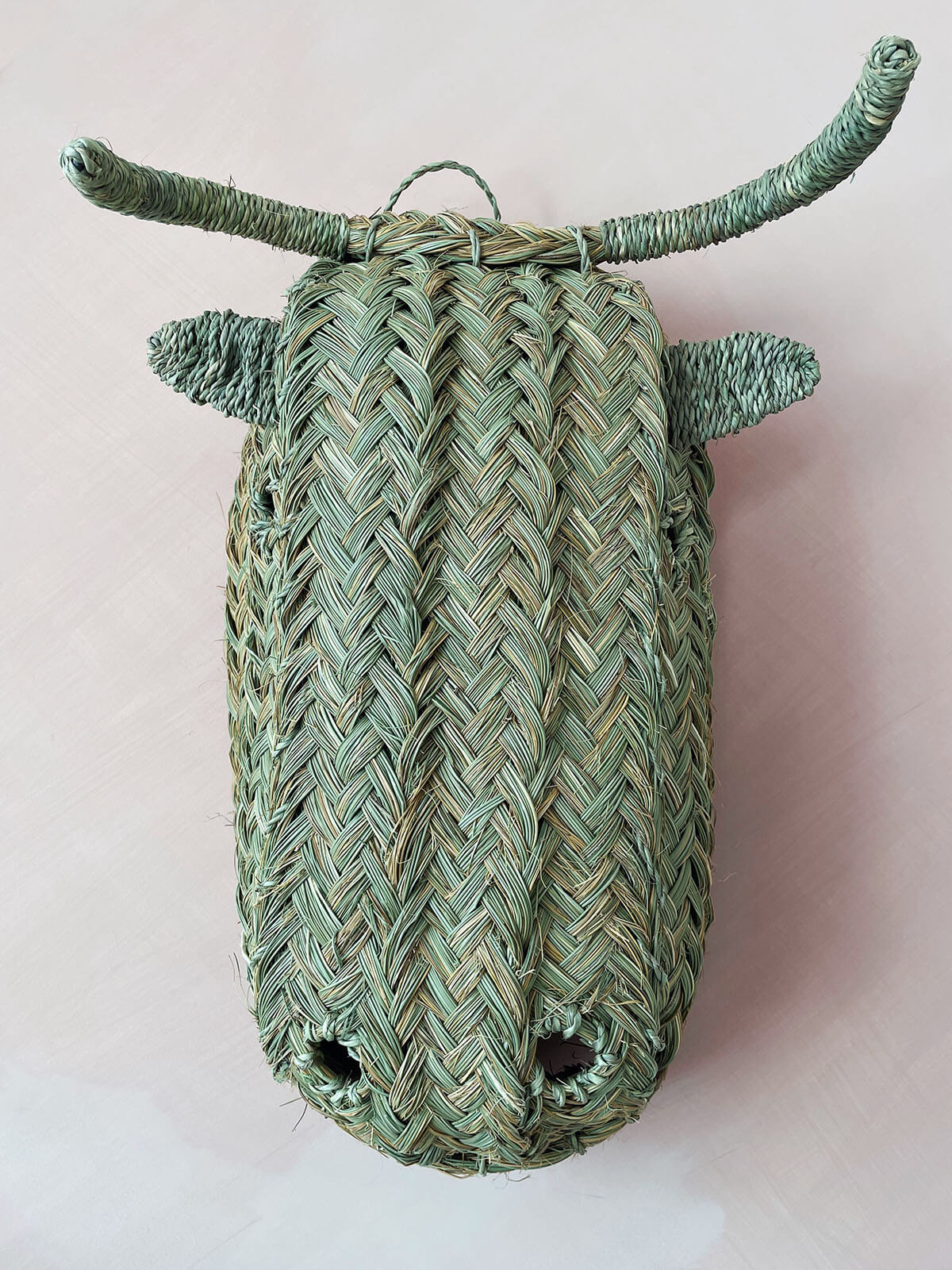 Handmade Woven Buffalo Head Wall Decor - Rustic Home & Cabin Decor - Perfect for Western Theme Rooms, Lodge Decor, and Farmhouse Style Interiors