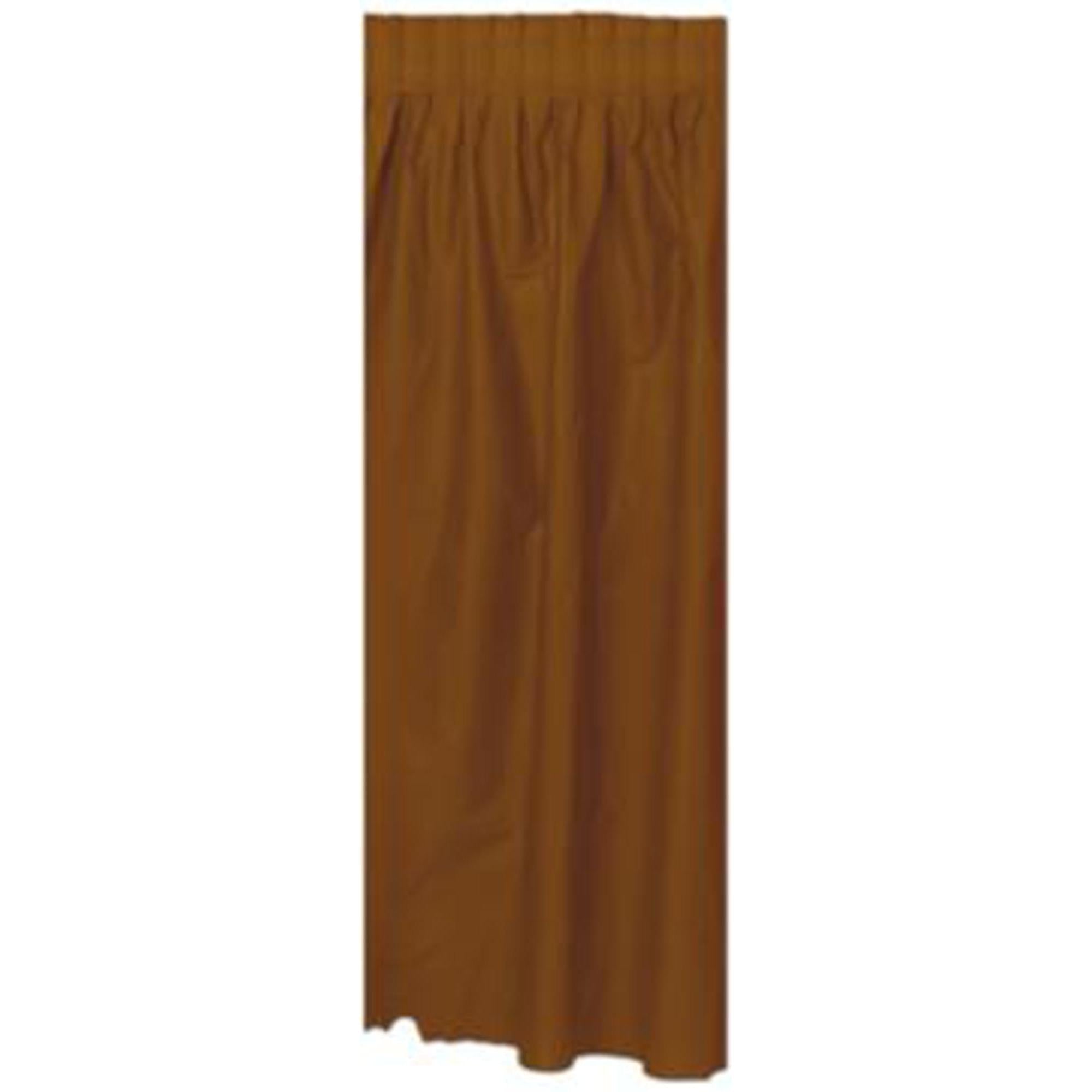 Chocolate Brown Plastic Table Skirt - 29x14 Inches - Waterproof Disposable Table Cover for Parties, Weddings & Events - Perfect for Banquet Tables, Buffets & Catering