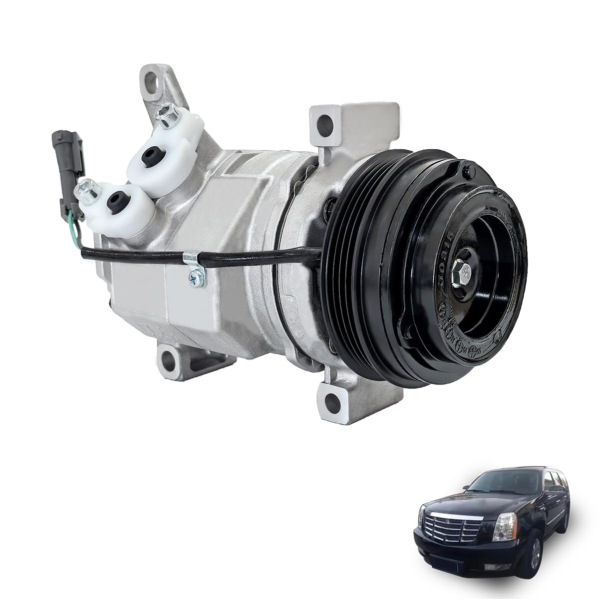 AC Compressor with A/C Clutch 10364873 - Compatible with GMC Sierra & Yukon, Chevy Suburban, Tahoe, Silverado 1500/2500/3500 | Replacement for Air Conditioner System | Perfect for Summer Cooling & Vehicle Maintenance