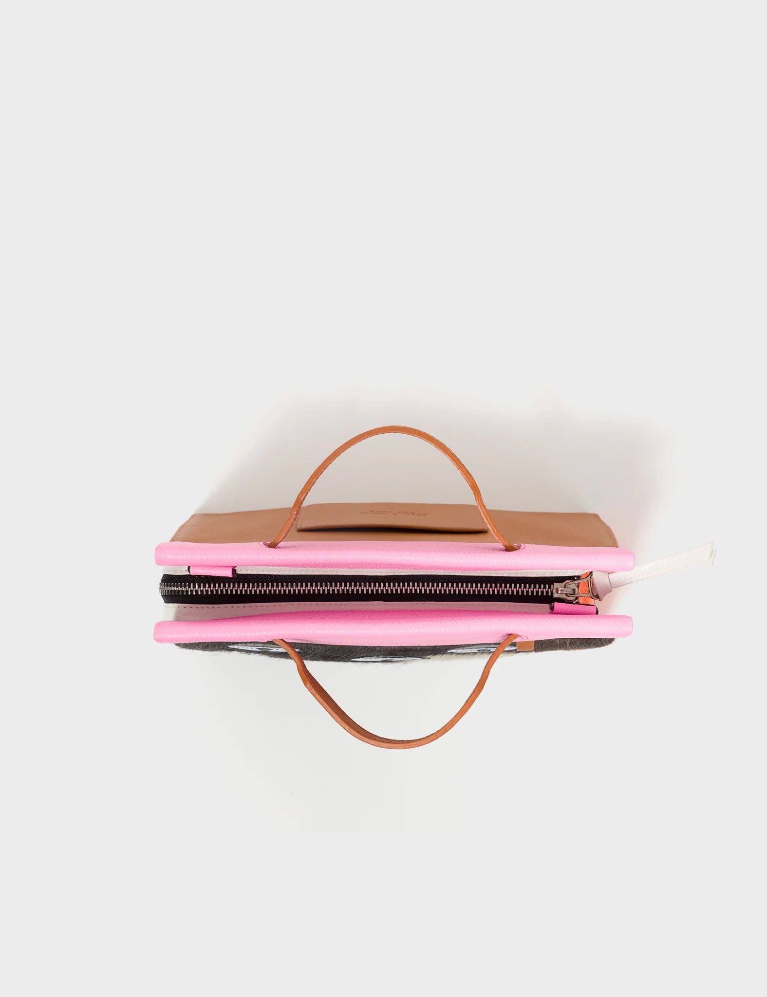 Vali Crossbody Small Bubblegum Pink & Neon Orange Leather Bag with Eyes Applique & Adjustable Handle - Stylish Women's Shoulder Purse for Daily Use, Shopping & Travel Accessories