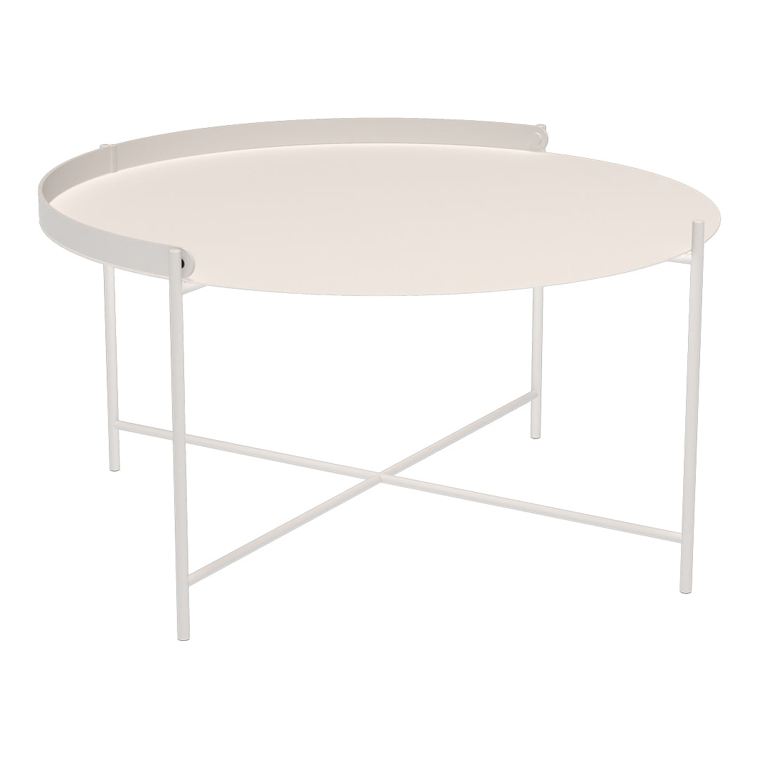 Modern Edge Tray Coffee Table - Minimalist Side Table with Storage Shelf for Living Room, Bedroom, Office - Perfect for Holding Drinks, Books, and Decor