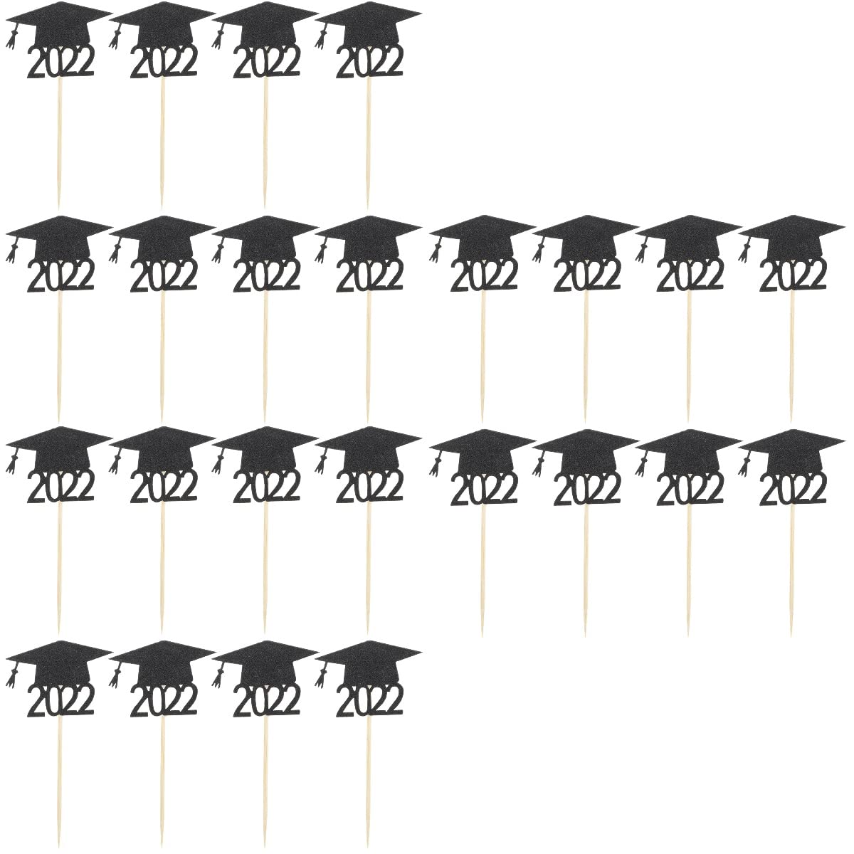 72 Pcs Graduation Cake Toppers - Edible Cake Decorations for Graduation Party, Cupcake Inserts, Creative Cake Picks for Graduation Ceremony, School Celebration & Dessert Table Decoration