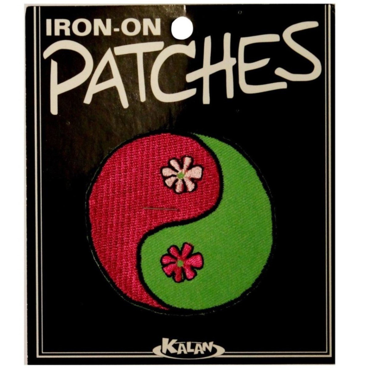 Psychedelic Yin Yang Daisy Embroidered Iron On Patch - Hippie Peace Symbol for DIY Clothing, Bags & Accessories - Perfect for Festival Outfits, Boho Fashion & DIY Crafts