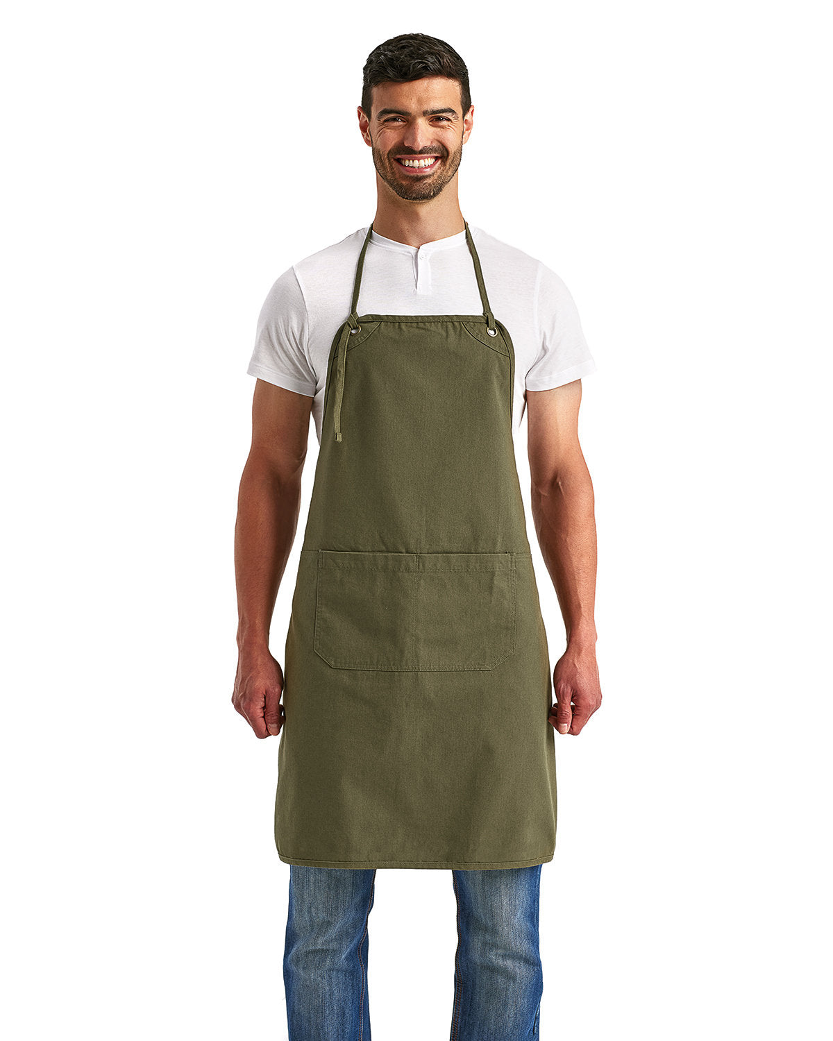 Reprime RP181 Unisex Canvas Apron - Durable & Stylish Artisan Apron for Cooking, Baking, Woodworking & DIY Crafts - Adjustable Straps & Multiple Pockets