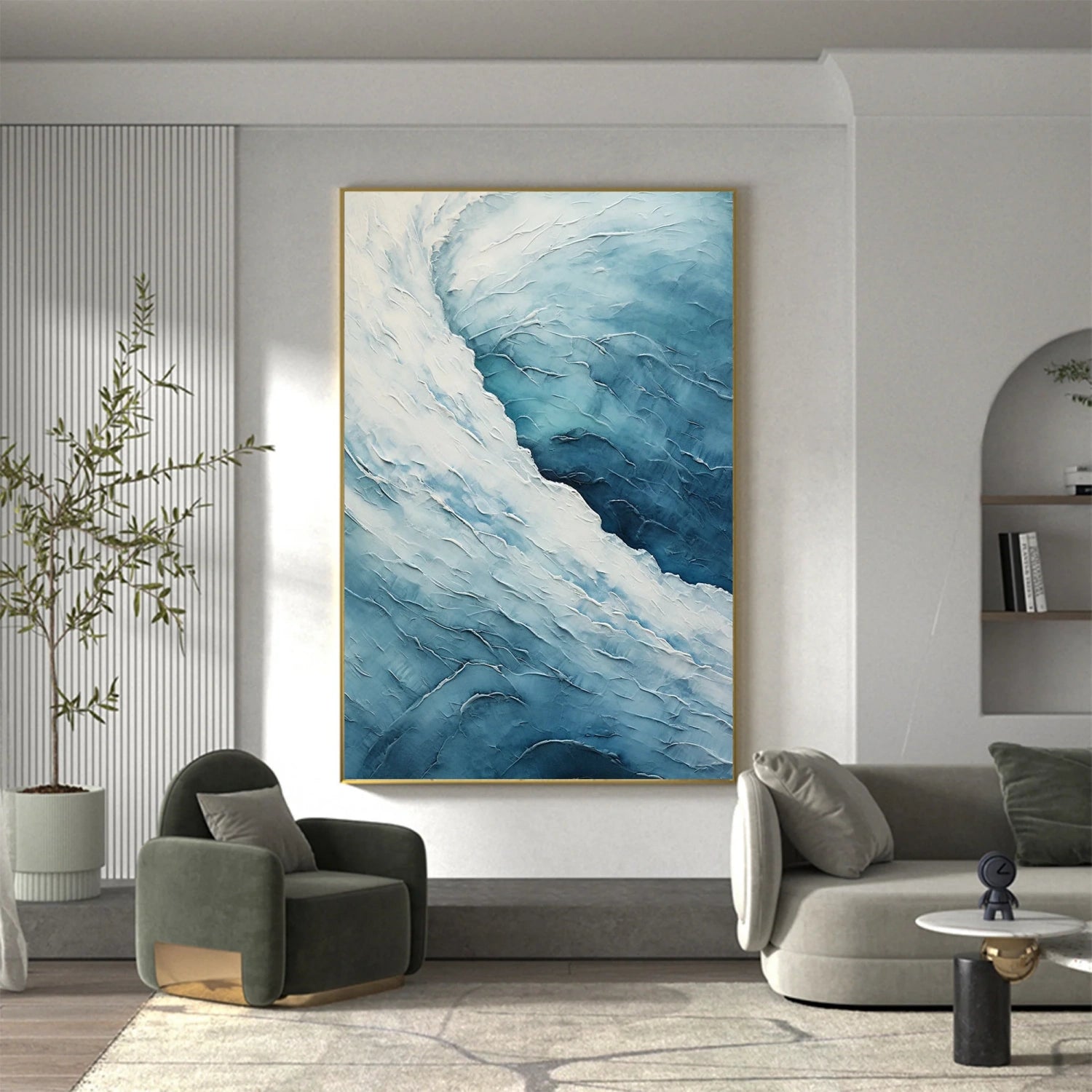Ocean and Sky Painting #OS 236 - Handmade Canvas Wall Art for Home & Office Decor - Perfect for Living Room, Bedroom, or Office Wall Decor