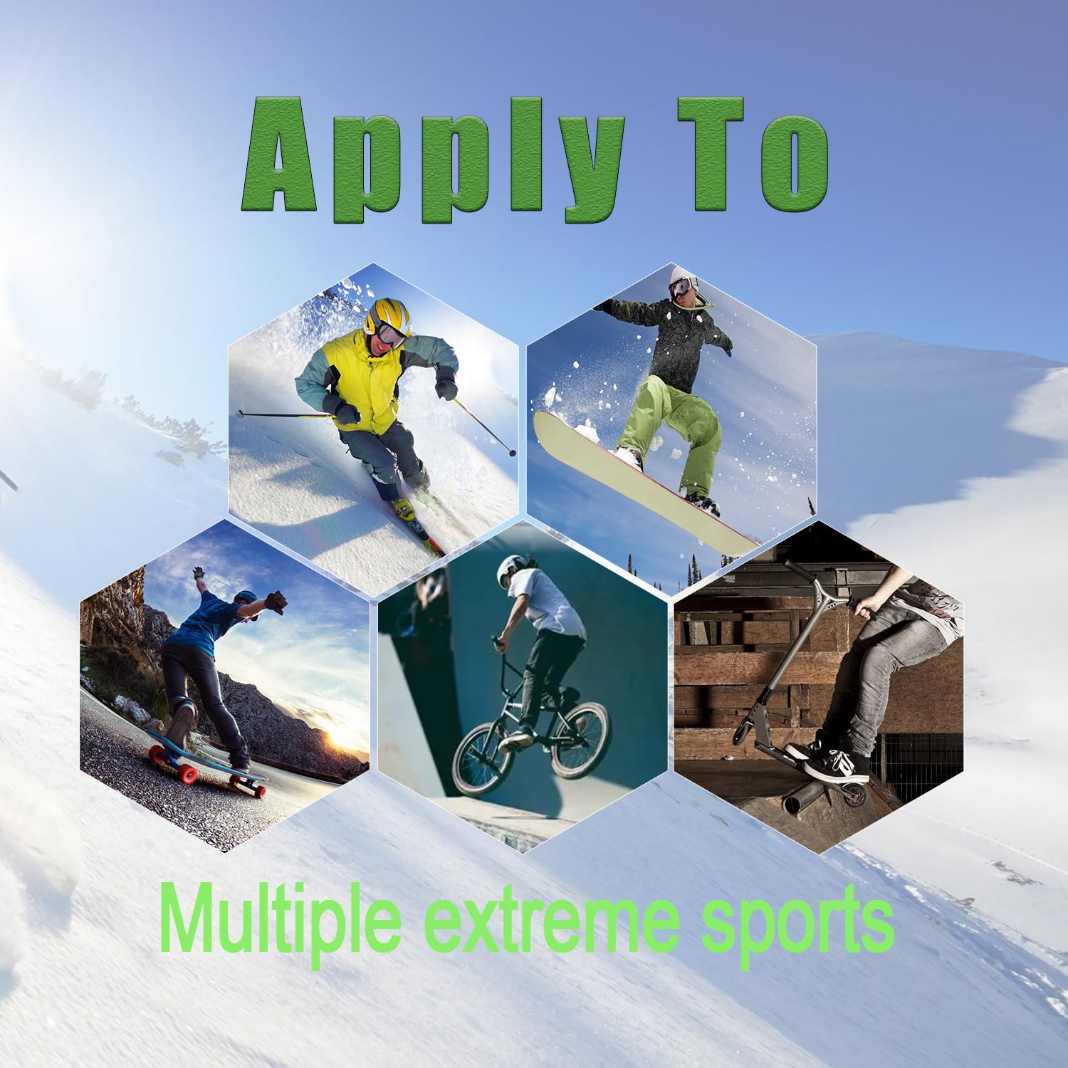Best Silicone Knee Pads for Skiing, Skating, Snowboarding & Rollerblading - Unisex Protective Gear for Sports & Outdoor Activities