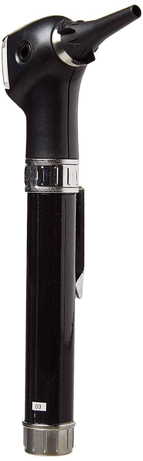 Welch Allyn Pocket Fiber Optic Otoscope Black (22840) - Professional Ear Exam Tool for Doctors, Nurses & Home Use - Perfect for Pediatric Checkups, Ear Infection Diagnosis & ENT Clinics