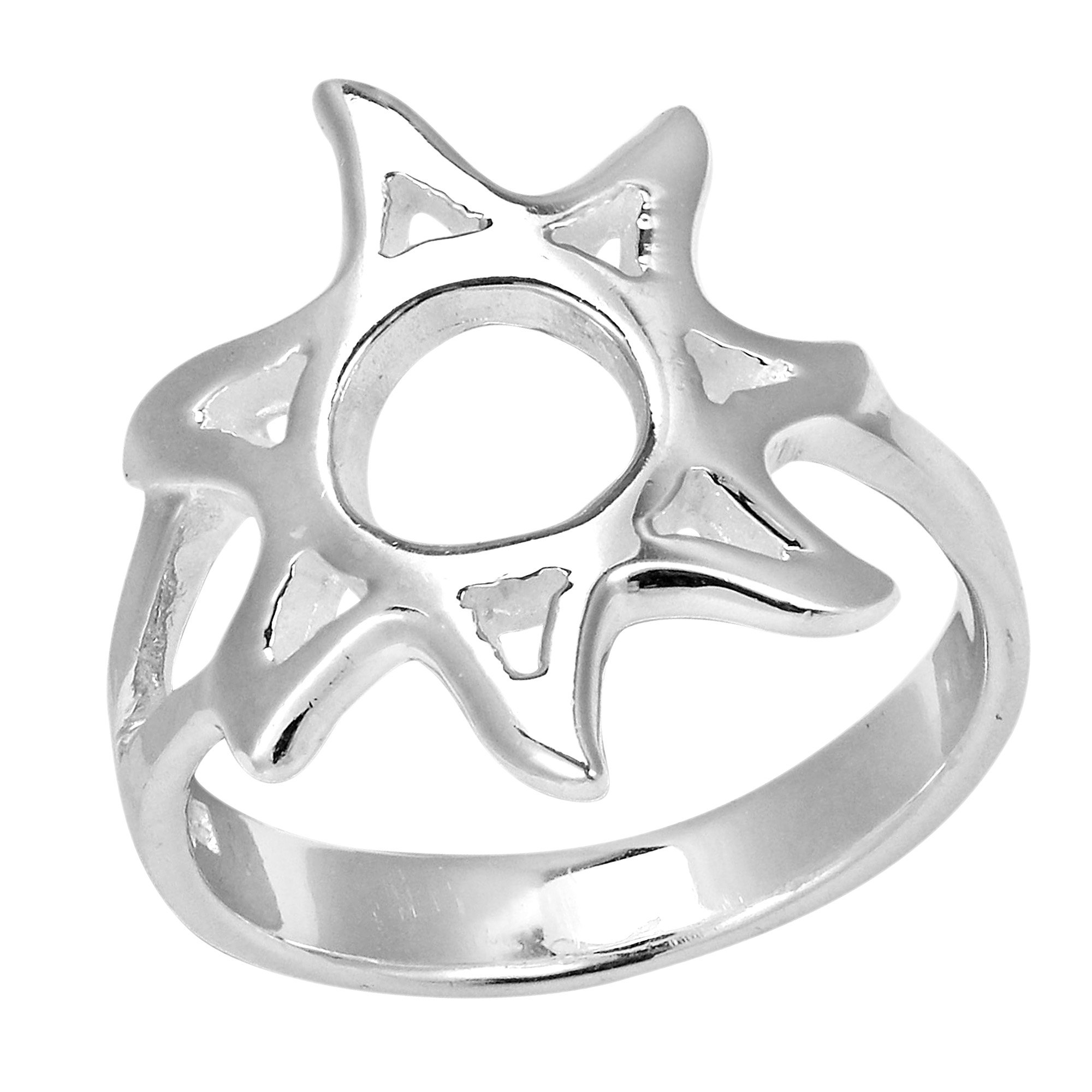 AeraVida .925 Sterling Silver Sunshine Adjustable Ring for Women – Summer Fun Jewelry Gift for Beach Vacation, Outdoor Activities & Everyday Wear