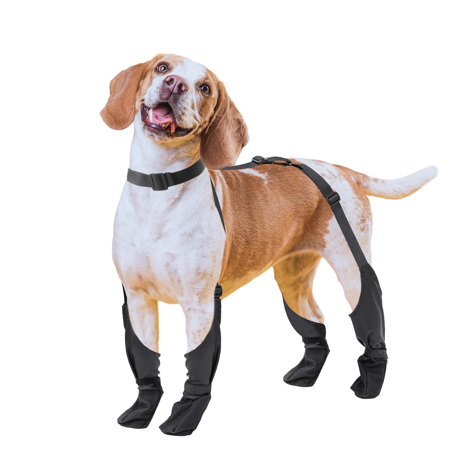 NAMSAN Adjustable Dog Boots - Waterproof Anti-Slip Paw Protectors for Medium Dogs | Summer Hot Pavement & Winter Hiking Shoes | Perfect for Outdoor Walking, Rainy Days, and Snowy Terrains