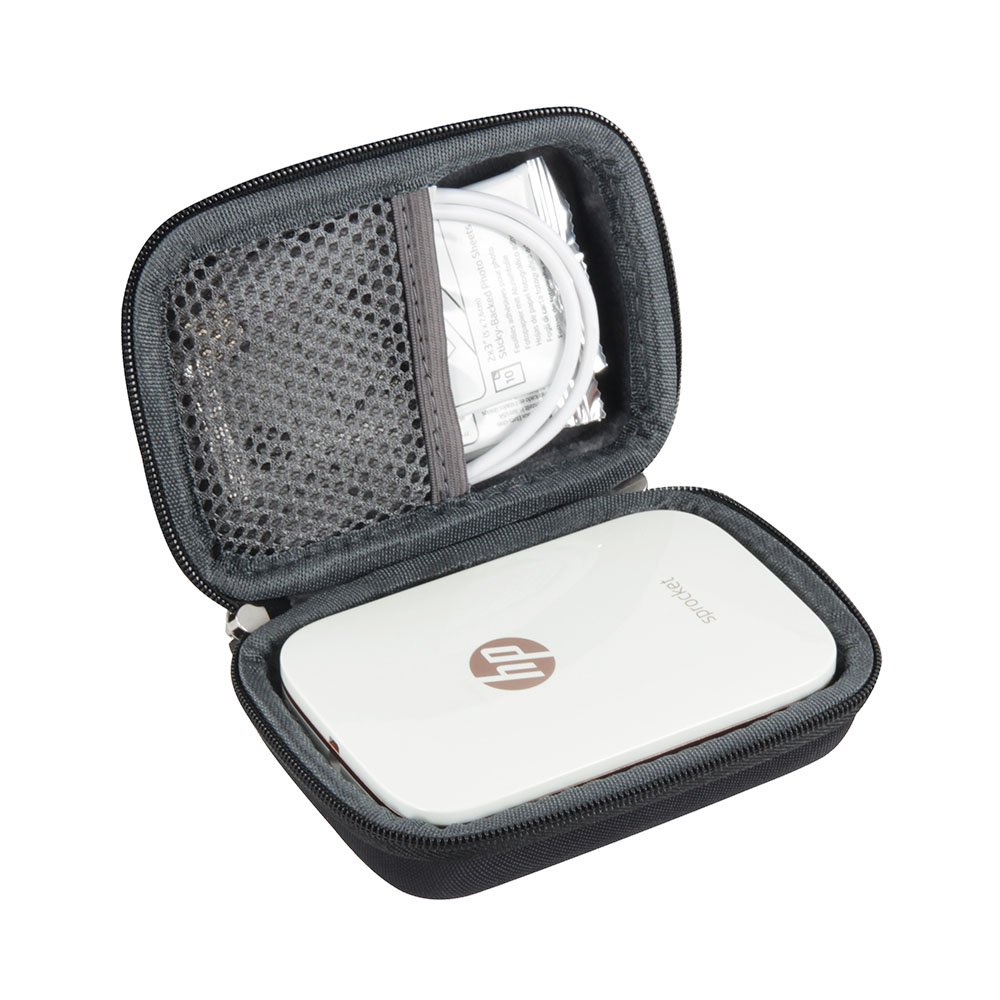Hermitshell Hard EVA Travel Case for HP Sprocket Portable Photo Printer - Protective Storage Cover, Durable Shockproof Design - Perfect for Travel, Home, Office & On-the-Go Printing (Black)