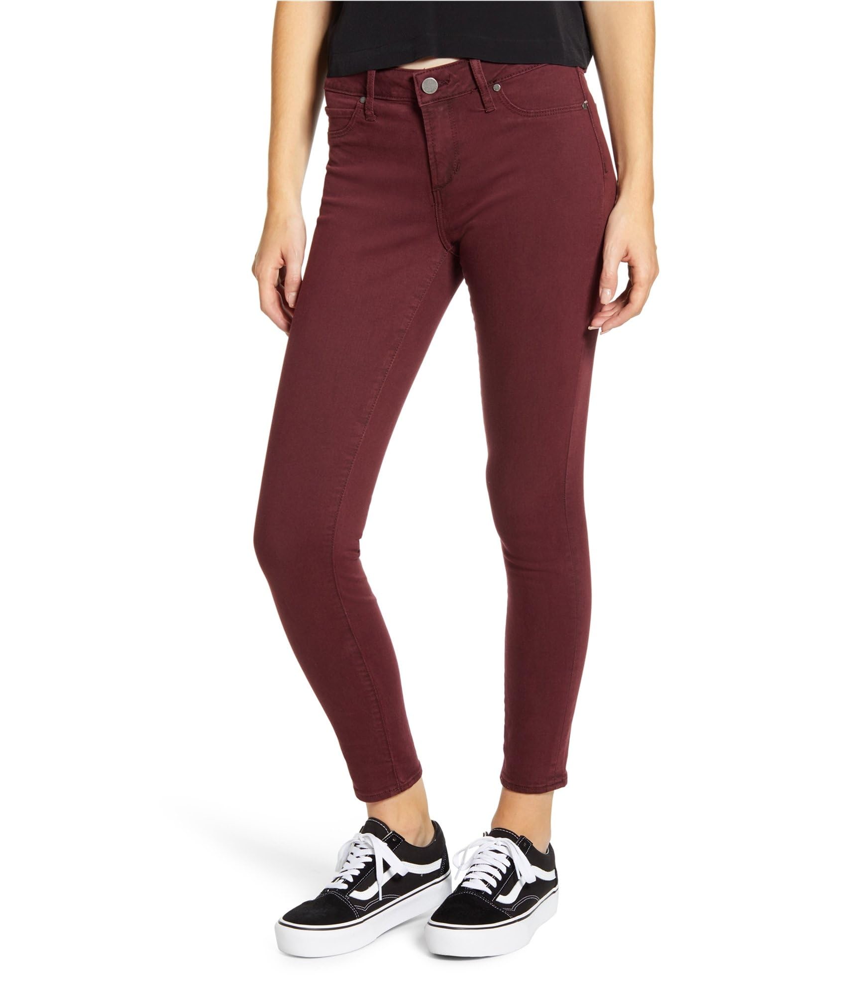 Articles of Society Women's Sarah Skinny Fit Jeans - High Waist Stretch Denim Pants in Red Size 24 | Perfect for Casual Wear, Office Outfits & Date Nights