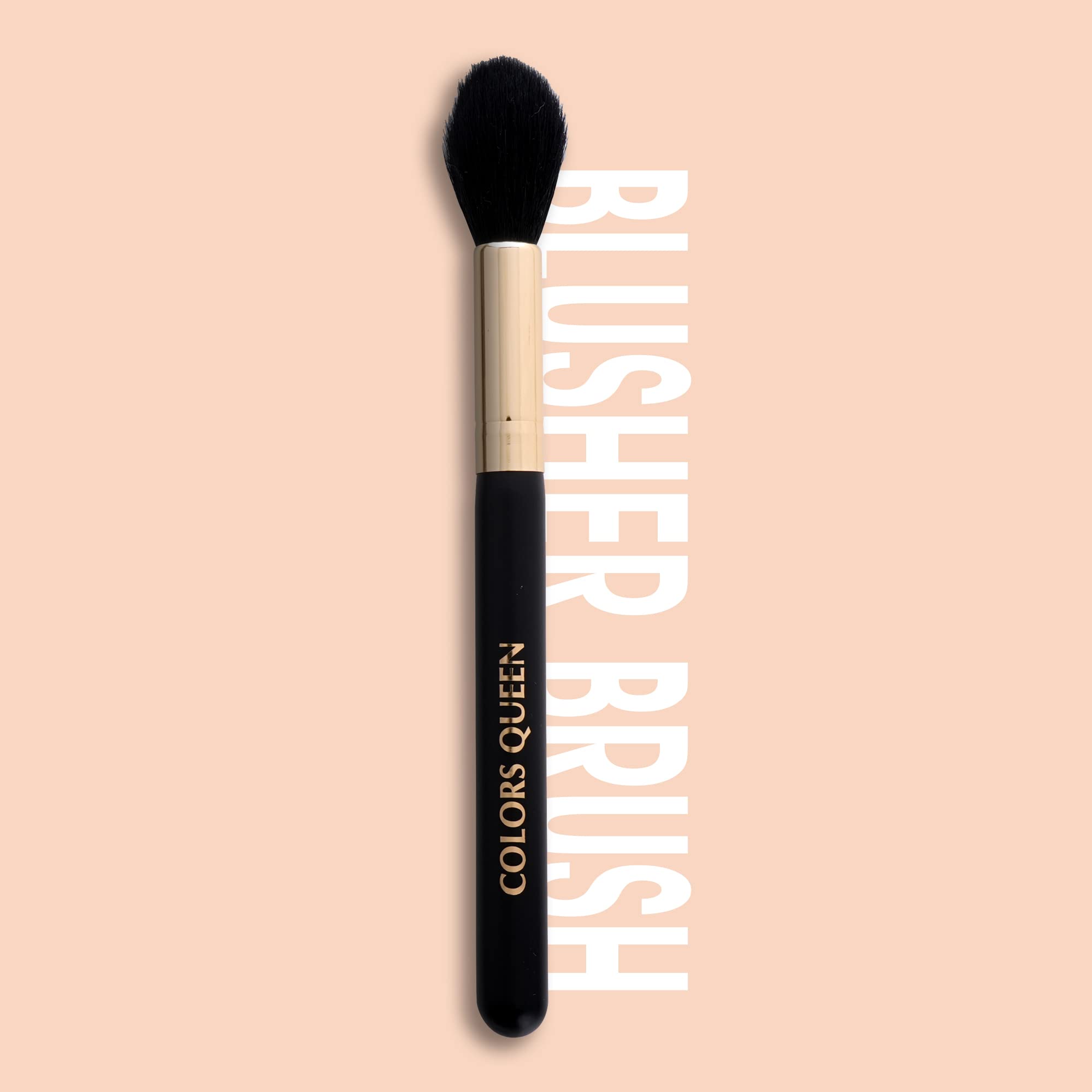 Colors Queen Soft Bristle Blusher Brush - Professional Makeup Brush for Blush Application & Blending, Face Powder Brush with Luxurious Packaging | Perfect for Daily Makeup, Contouring & Professional Makeup Artist Kit