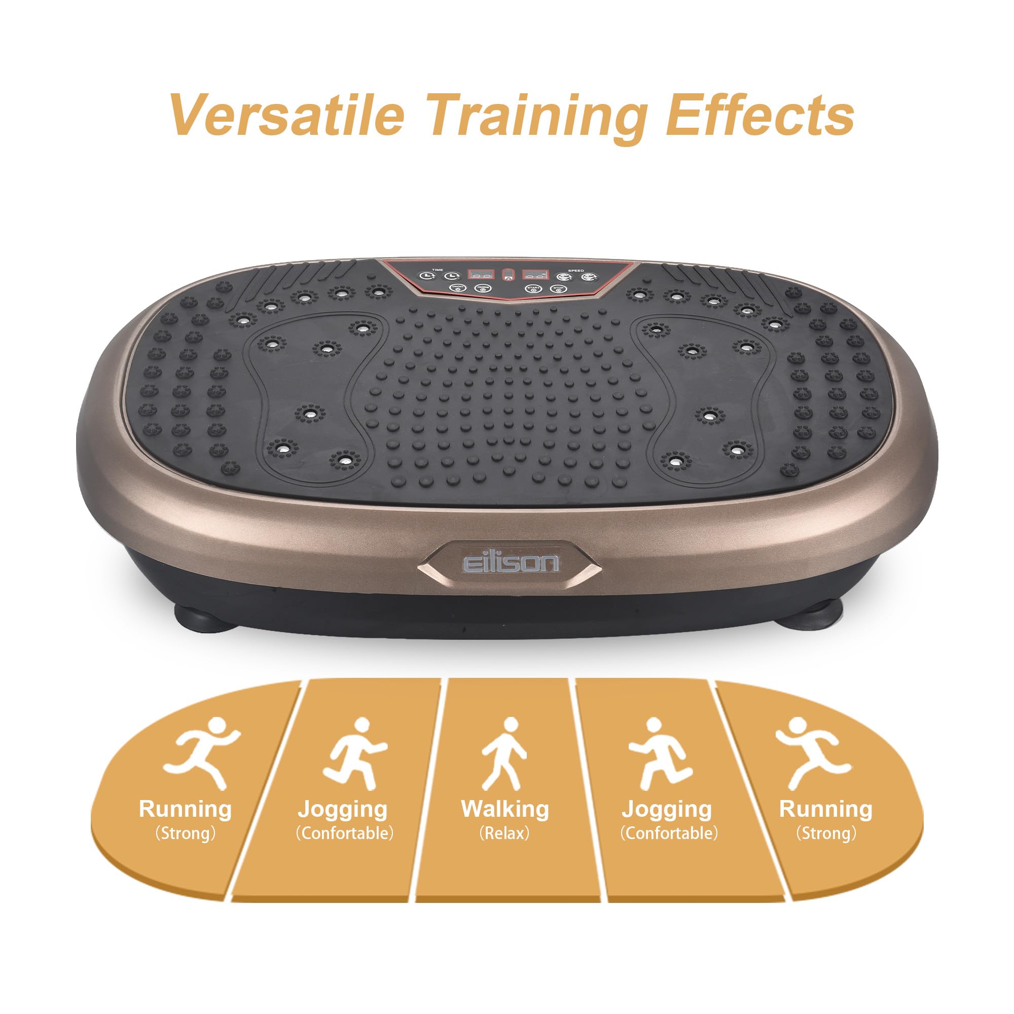 EILISON FitMax 3D XL Vibration Plate Exercise Machine - Whole Body Workout Platform with Resistance Bands for Weight Loss, Toning & Recovery - Ideal for Home Gym, Lymphatic Drainage & Fitness Enthusiasts