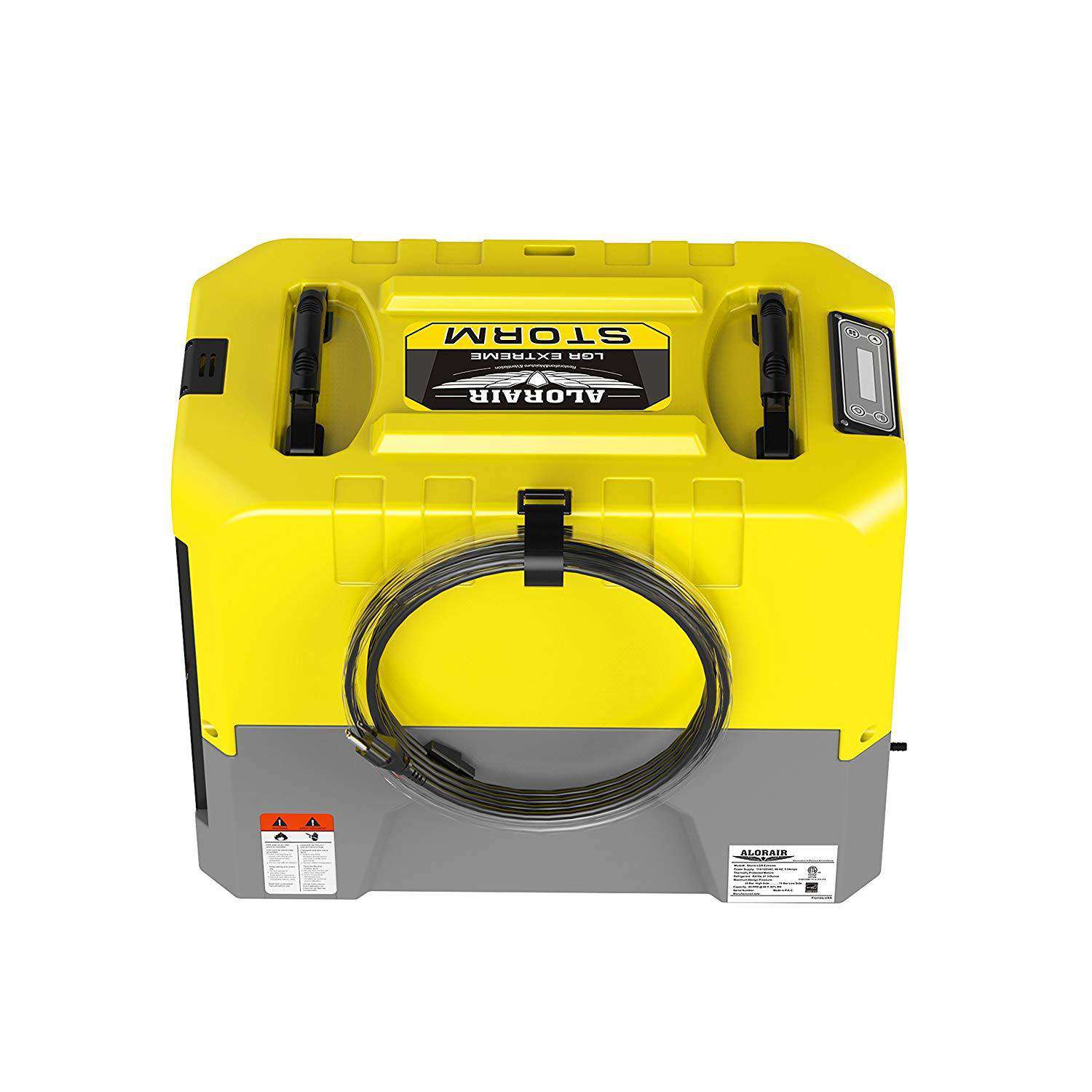 AlorAir Storm LGR Extreme 85 Pint Commercial Dehumidifier for Water Damage Restoration & Mold Prevention - Ideal for Basements, Construction Sites, and Flood Cleanup