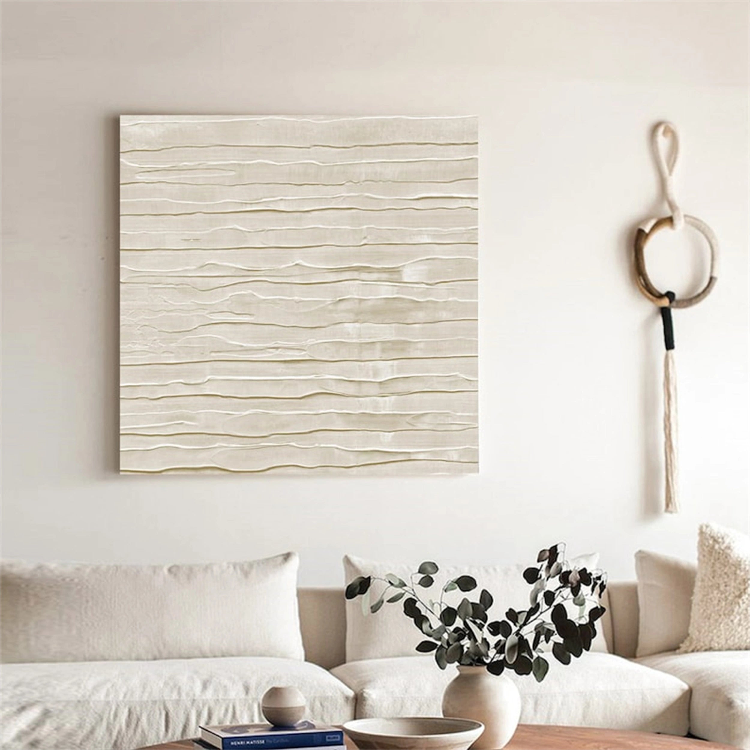 Beige & Brown Abstract Wall Art Print #BB074 - Modern Home Decor for Living Room, Bedroom & Office