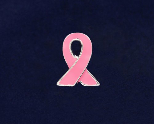 25 Pack Small Pink Ribbon Lapel Pins - Bulk Breast Cancer Awareness Pins for Fundraisers, Charity Events & Support Campaigns - Perfect for Walks, Runs, Memorials & Awareness Months