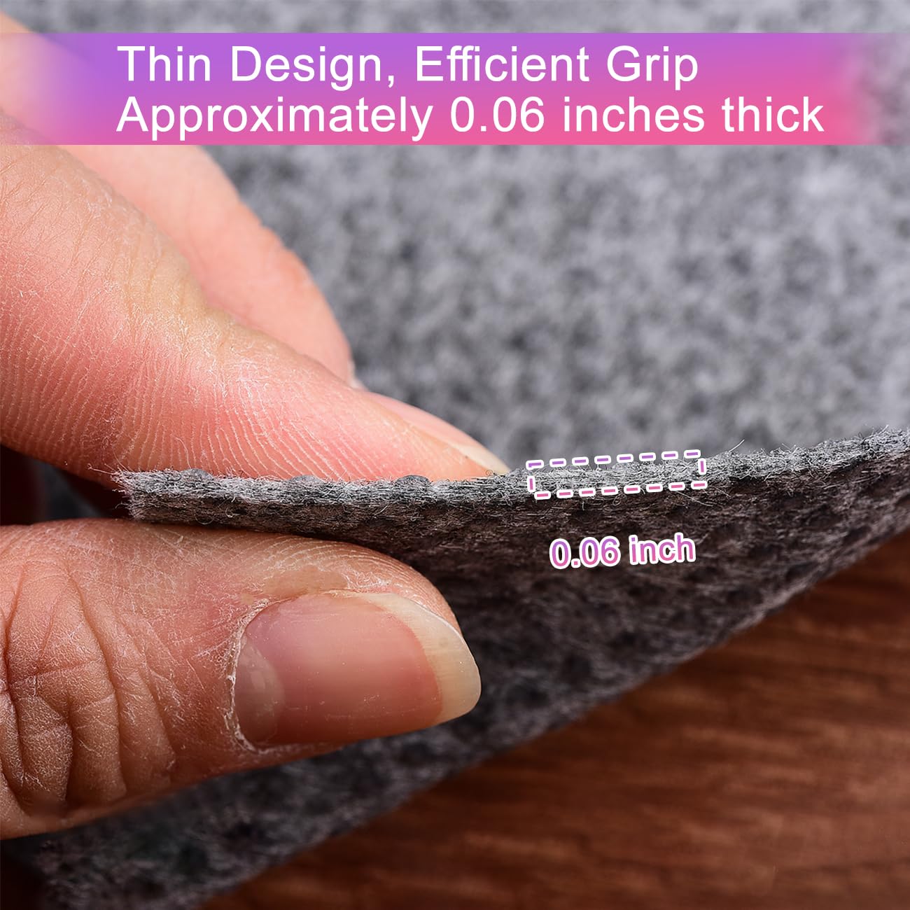 Non-Slip Mattress Gripper & Rug Felt Pad - Full Size 4x6 Feet - Secure Mattress & Rug in Place - Perfect for Bedrooms, Dorms & Home Decor