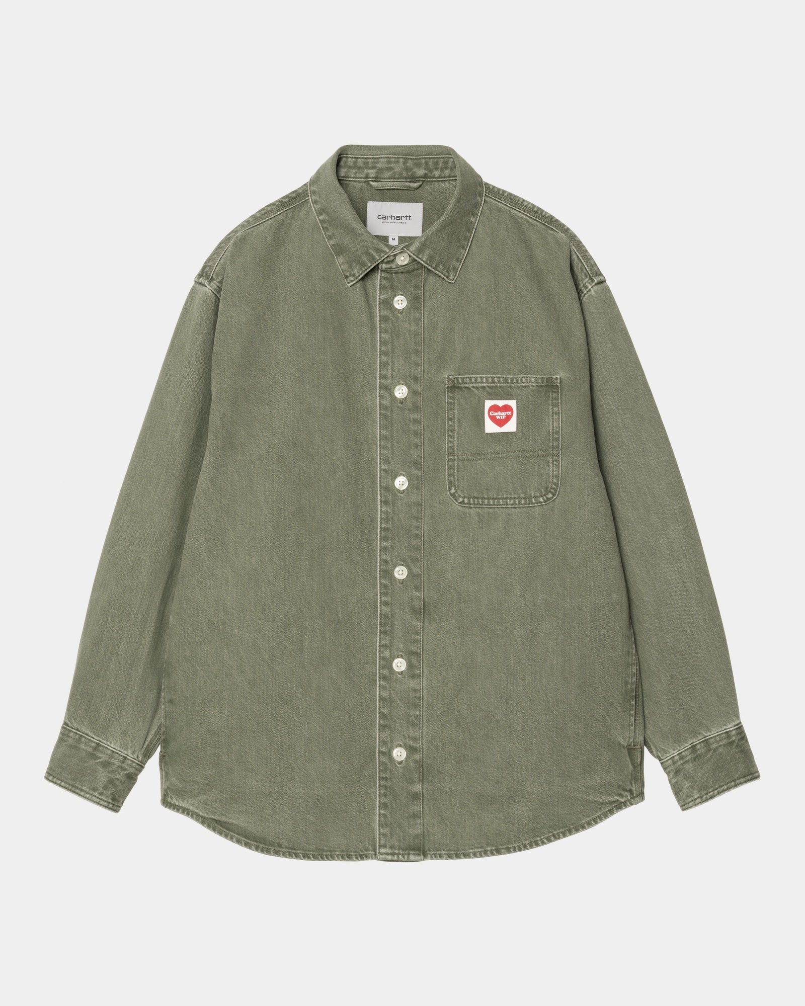 Nash Shirt - Army Green Enzyme Bleach Washed Cotton Button-Up for Men | Casual Wear, Outdoor Adventures & Street Style Fashion