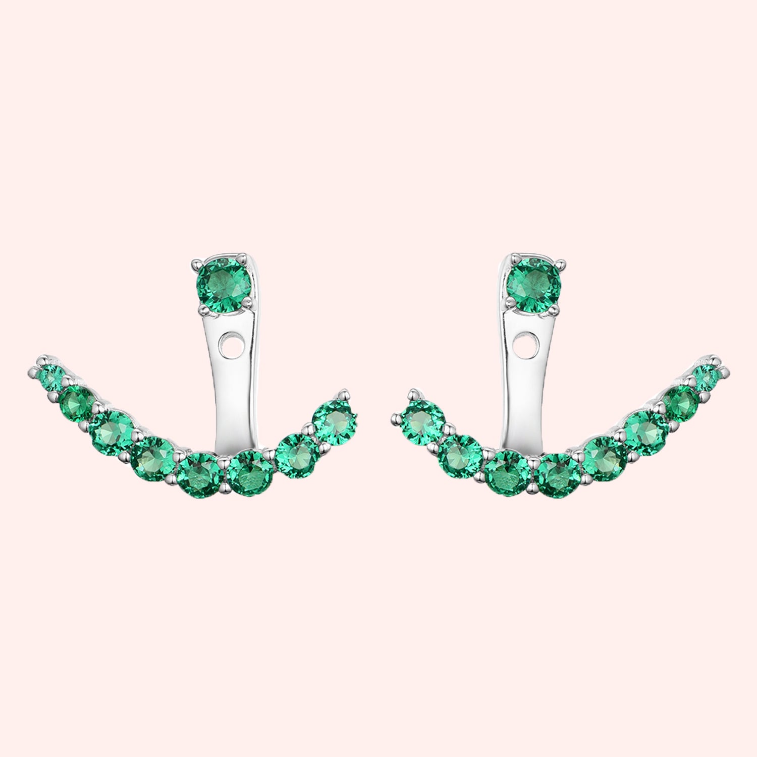 Emerald Green Crescent Moon Pendant Necklace - Elegant Celestial Jewelry for Women, Perfect for Everyday Wear, Gift Giving & Special Occasions