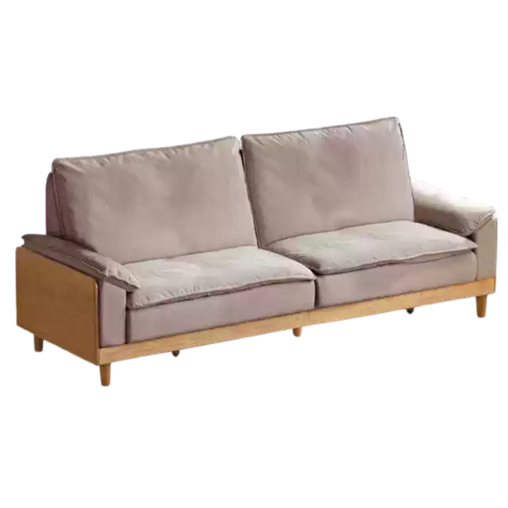 Solid Oak Wood Straight Sofa - Modern & Durable Hardwood Sofa for Living Room, Office, or Lounge - Perfect for Home Decor and Comfortable Seating
