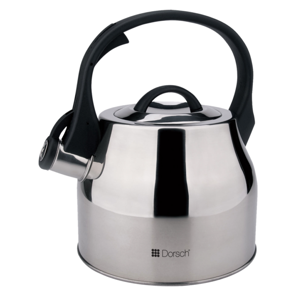Premium Dorsch Mirror Kettle - 2.5L Stainless Steel Tea Pot with Ergonomic Handle for Home, Office & Outdoor Use - Perfect for Boiling Water, Brewing Tea & Coffee