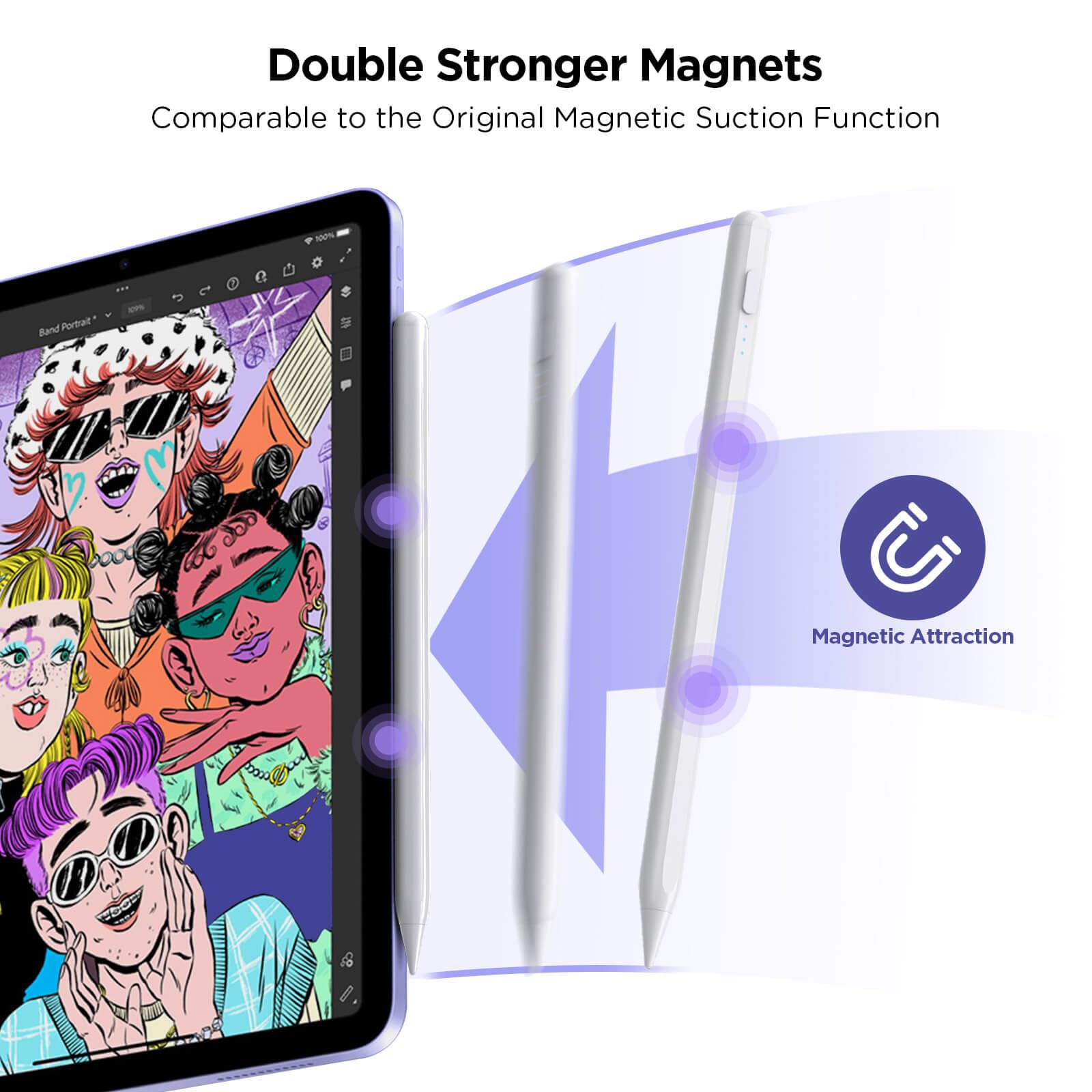 Premium Stylus Pen for iPad Pro/Air/Mini - Fast Charging in 15 Minutes with Palm Rejection & Tilt Sensitivity - Perfect for Digital Art, Note Taking & Professional Design Work