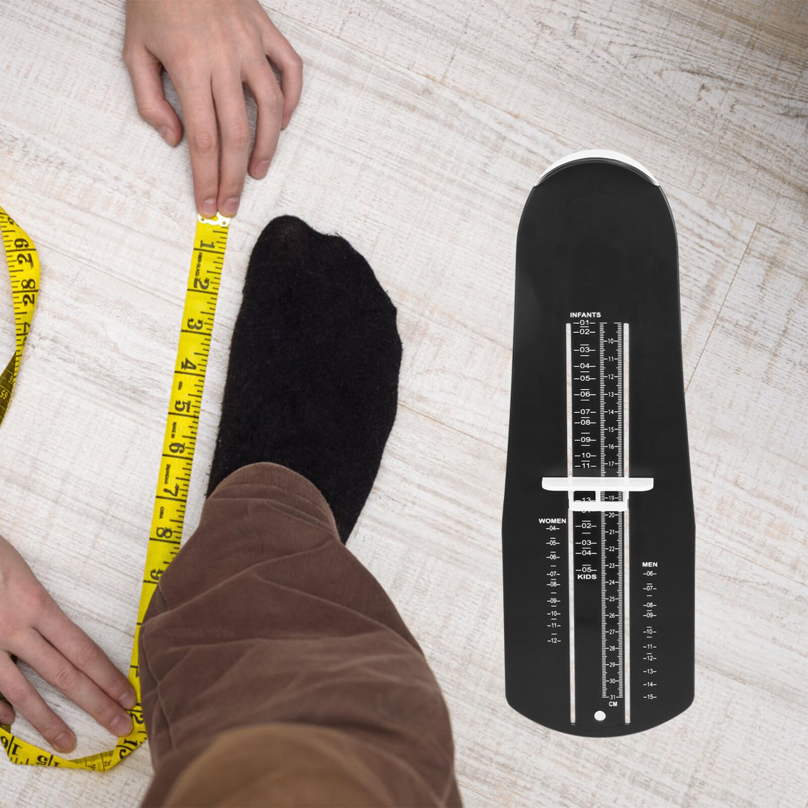DOITOOL 2-Pack Shoe Size Measuring Tool for Adults & Kids - Foot Measurement Ruler with US Standard Sizes - Perfect for Online Shoe Shopping, Fitting Rooms & Home Use