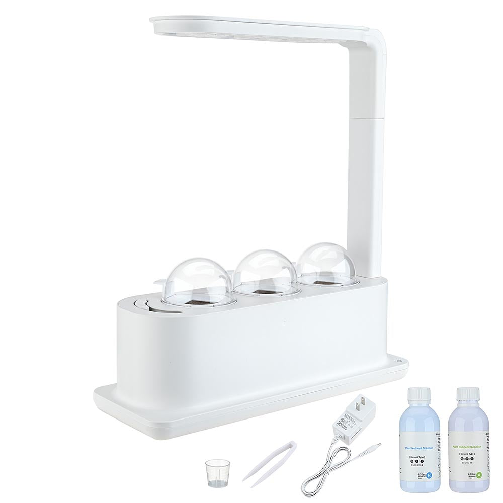 TheLAShop Countertop Hydroponic Growing System with LED Grow Light - Indoor Herb Garden Starter Kit with 3 Seed Pods - Perfect for Kitchen, Office, or Small Space Gardening