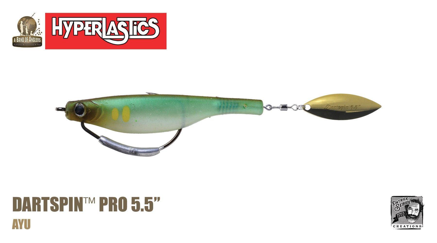 Hyperlastics Dartspin Pro Weedless Fishing Lures - Rigged Soft Plastic Baits for Bass, Trout & Freshwater Fishing - Perfect for Weed-Covered Lakes & Heavy Cover Areas