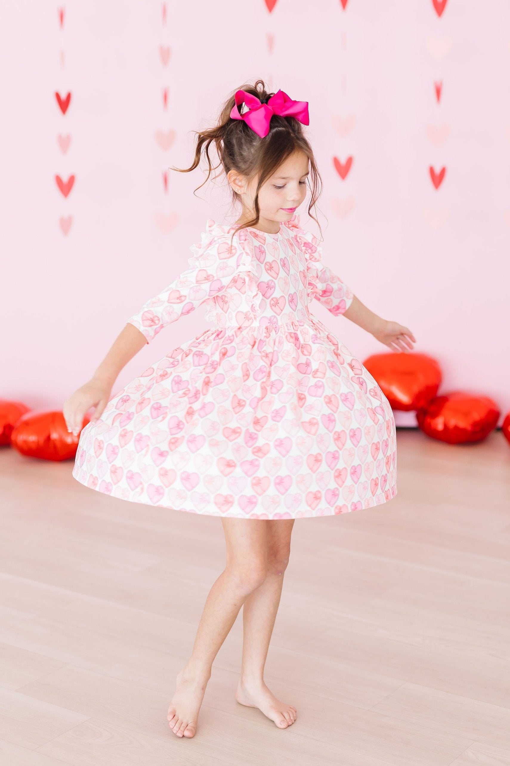 Elegant 3/4 Sleeve Ruffle Twirl Dress for Women | Romantic Flowy Party Dress | Perfect for Weddings, Dates & Special Occasions