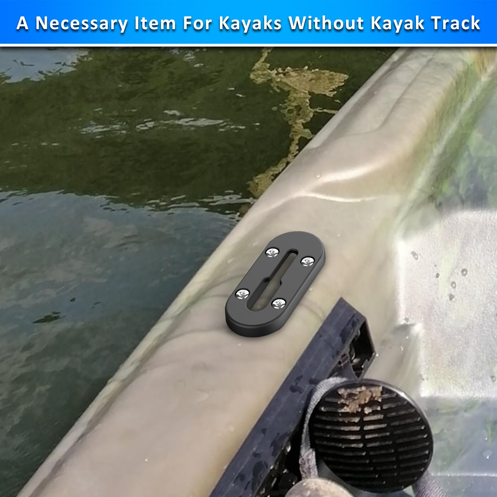 Premium Kayak Gear Track - Low Profile Kayak Rail Mounting System | Compatible with Fishing Rod Holders, Fish Finders, Cup Holders & Anchor Cleats | Perfect for Kayak Fishing & Water Sports Accessories