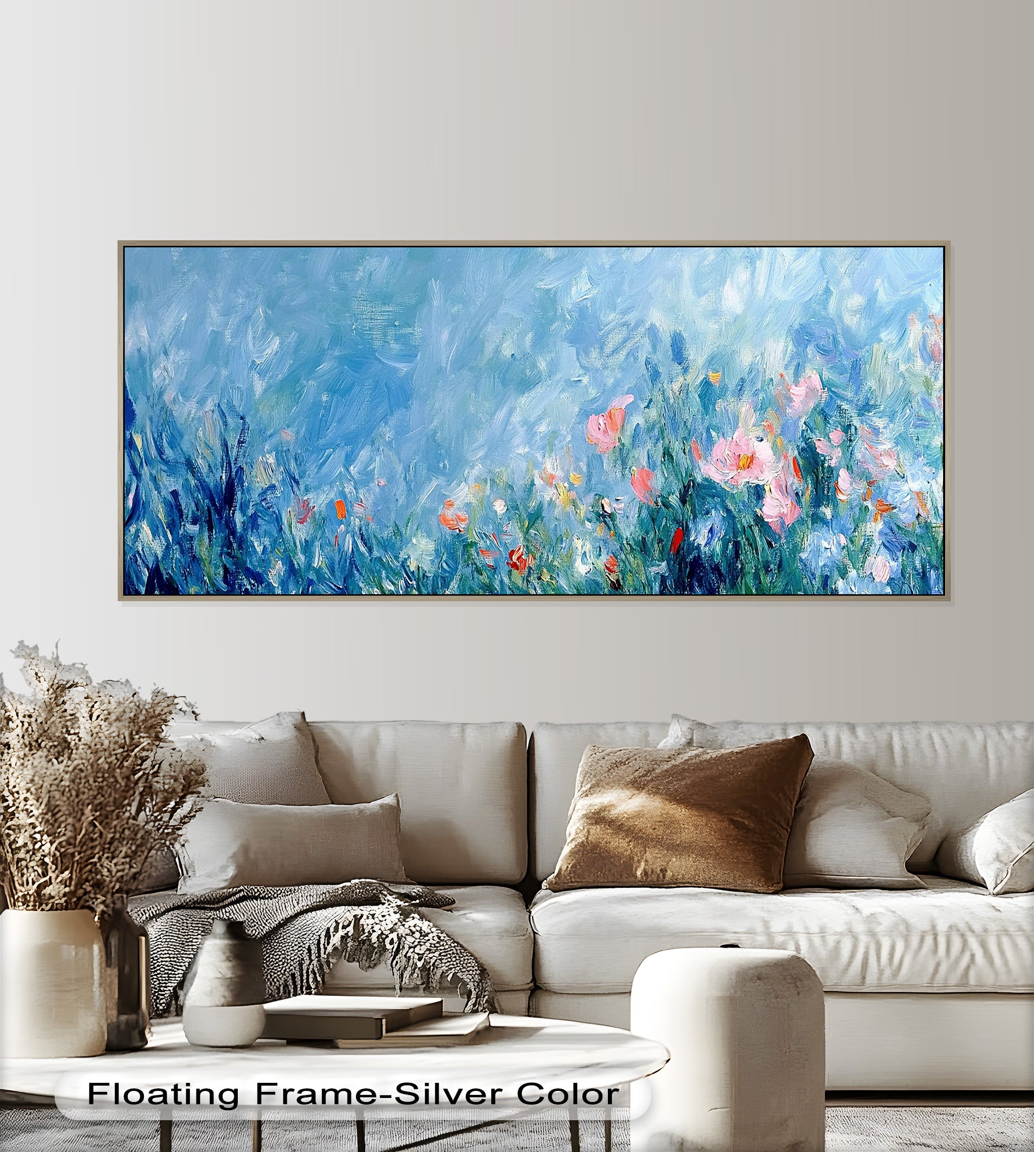 Abstract Floral Impressionist Oil Painting - Handmade Canvas Wall Art for Living Room, Bedroom & Office Decor