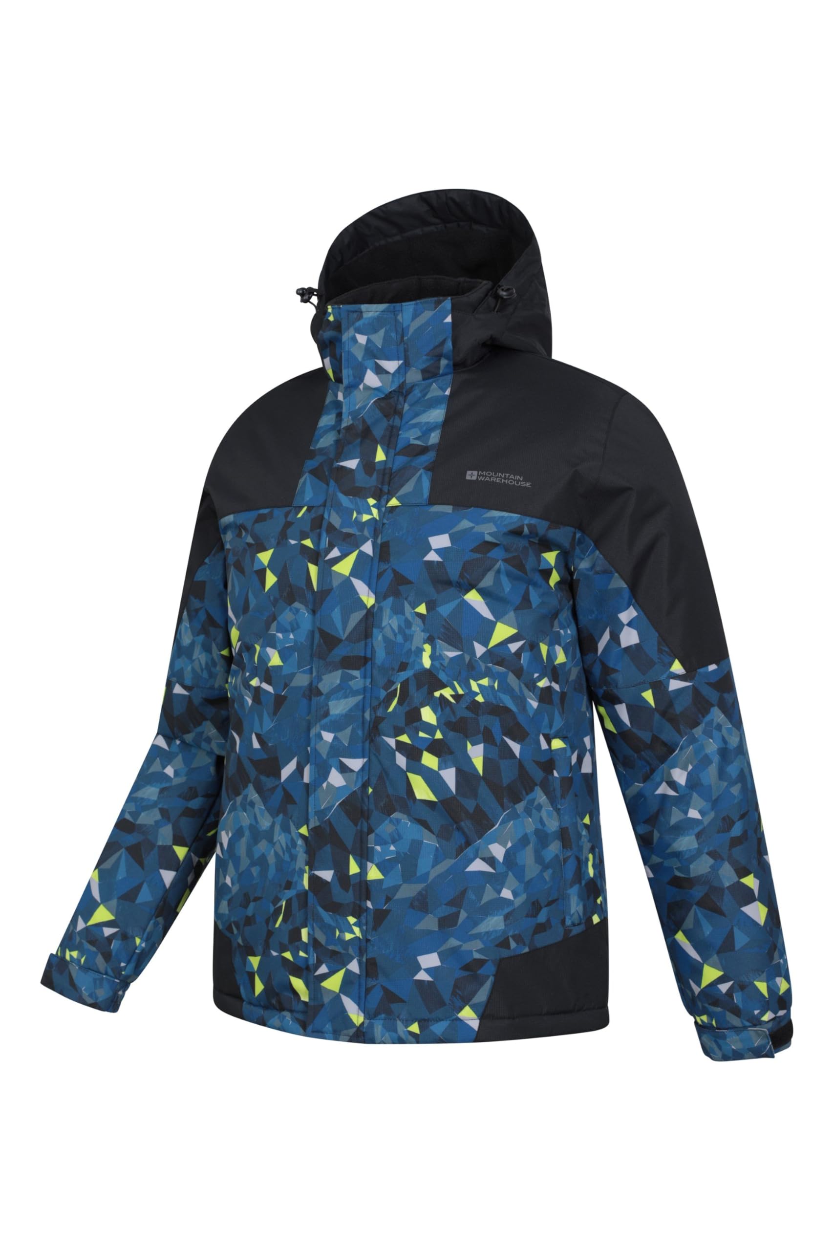 Mountain Warehouse Shadow Men's Printed Ski Jacket - Fleece Lined Winter Snow Coat for Skiing, Snowboarding & Outdoor Activities | Waterproof & Windproof Jacket for Cold Weather