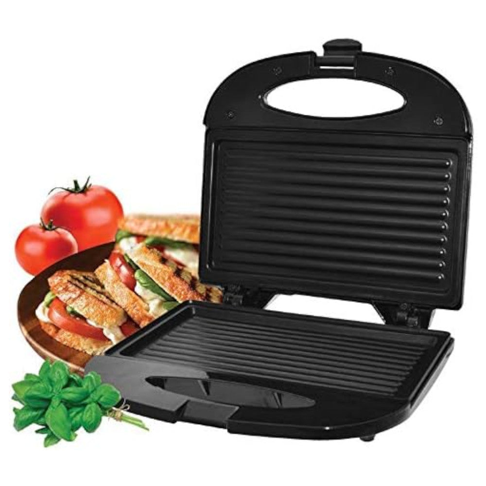 Non-Stick HAUZ APM319 Compact Panini Press - Lightweight Sandwich Maker for Home, Office & Outdoor Use - Perfect for Grilled Cheese, Paninis & Breakfast Sandwiches
