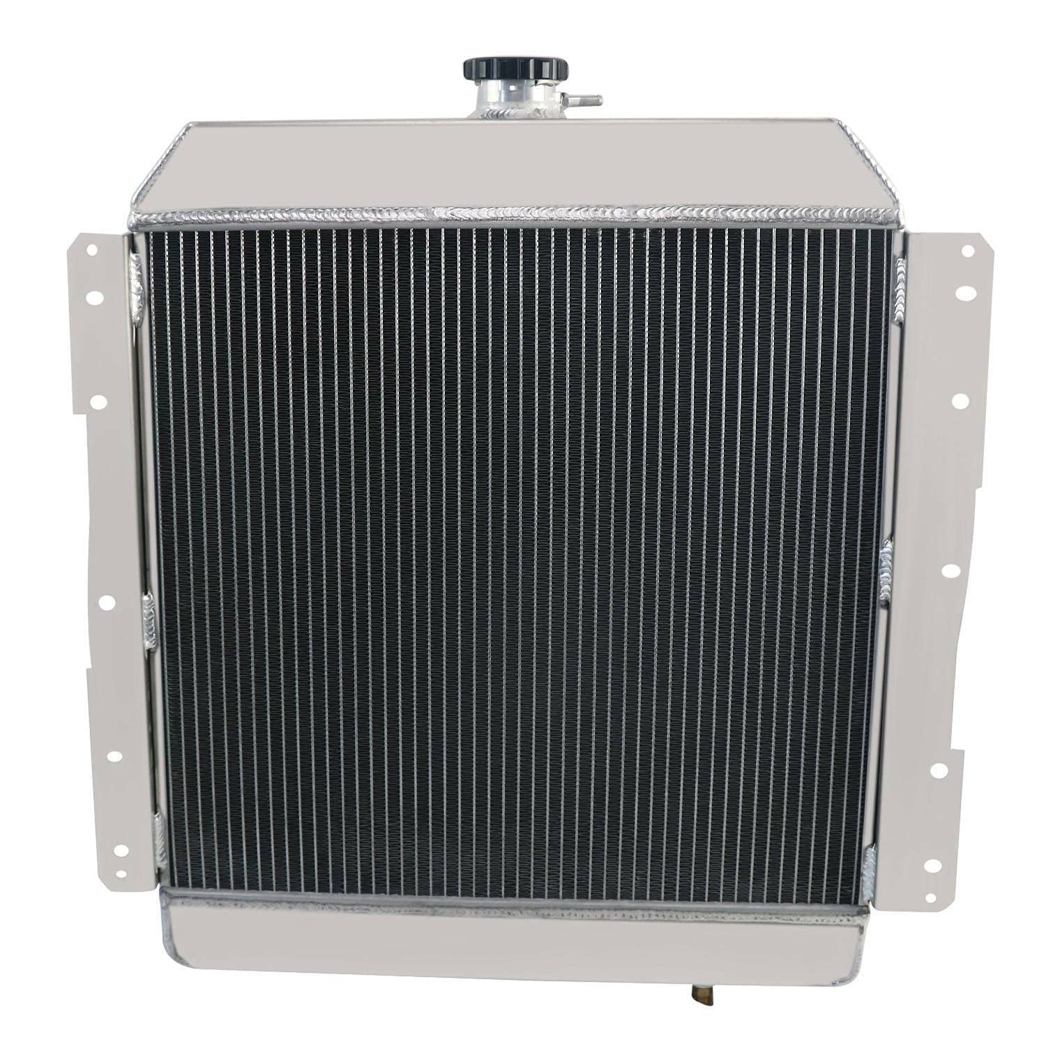 Alloyworks 4-Row Aluminum Radiator with Shroud Fan & Relay Kit - Compatible with 1958 Chevrolet Impala, Caprice, Belair V8 - High-Performance Cooling for Classic Car Restoration & Hot Rod Upgrades