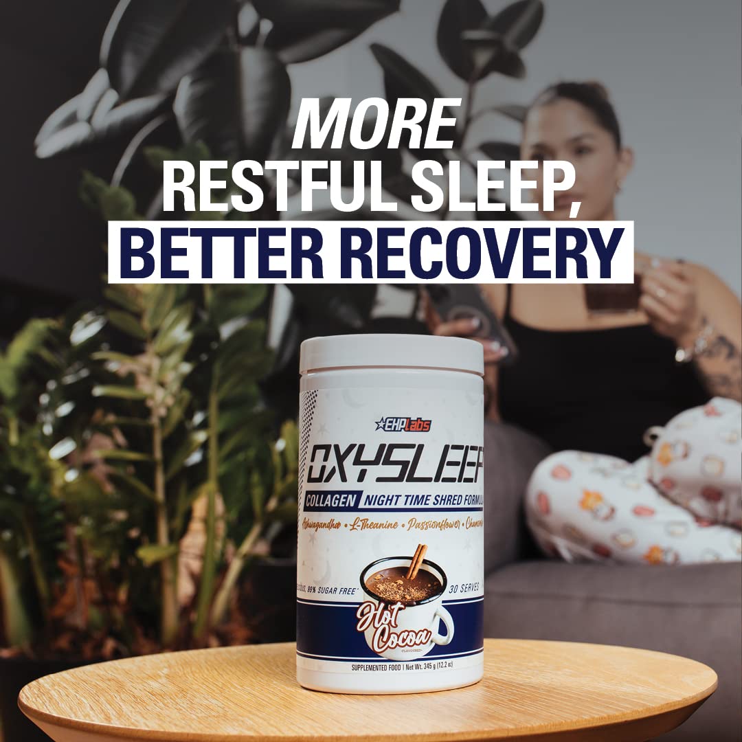 EHP Labs OxySleep Collagen 351g - Advanced Sleep Support Supplement with Collagen for Better Rest & Recovery | Perfect for Nighttime Use & Jet Lag Relief